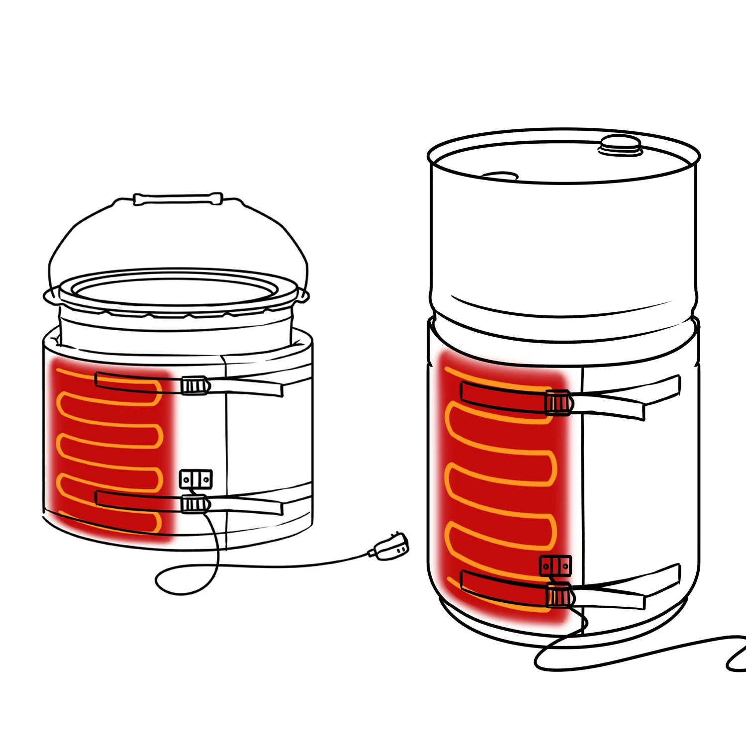 WXHDYBLANKET Bucket Heater Electric 5 Gallon,Honey heater,Bee blanket,Barrel heater,Drum heater,also for 15 Gal Pail heater