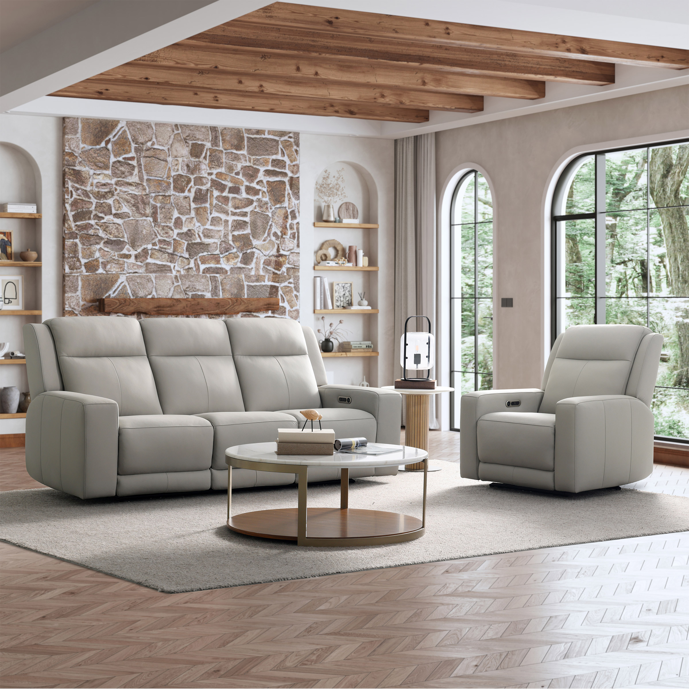 Wren Zero Gravity Power Leather Recliner with Power Headrest - Image 8