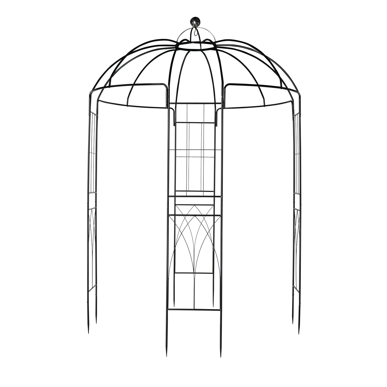 Ktaxon Birdcage Garden Arbor 81.5 x 81.5 x 106.7 in, Black - Image 4 Ktaxon Birdcage Garden Arbor 81.5 x 81.5 x 106.7 in, Black - Image 4