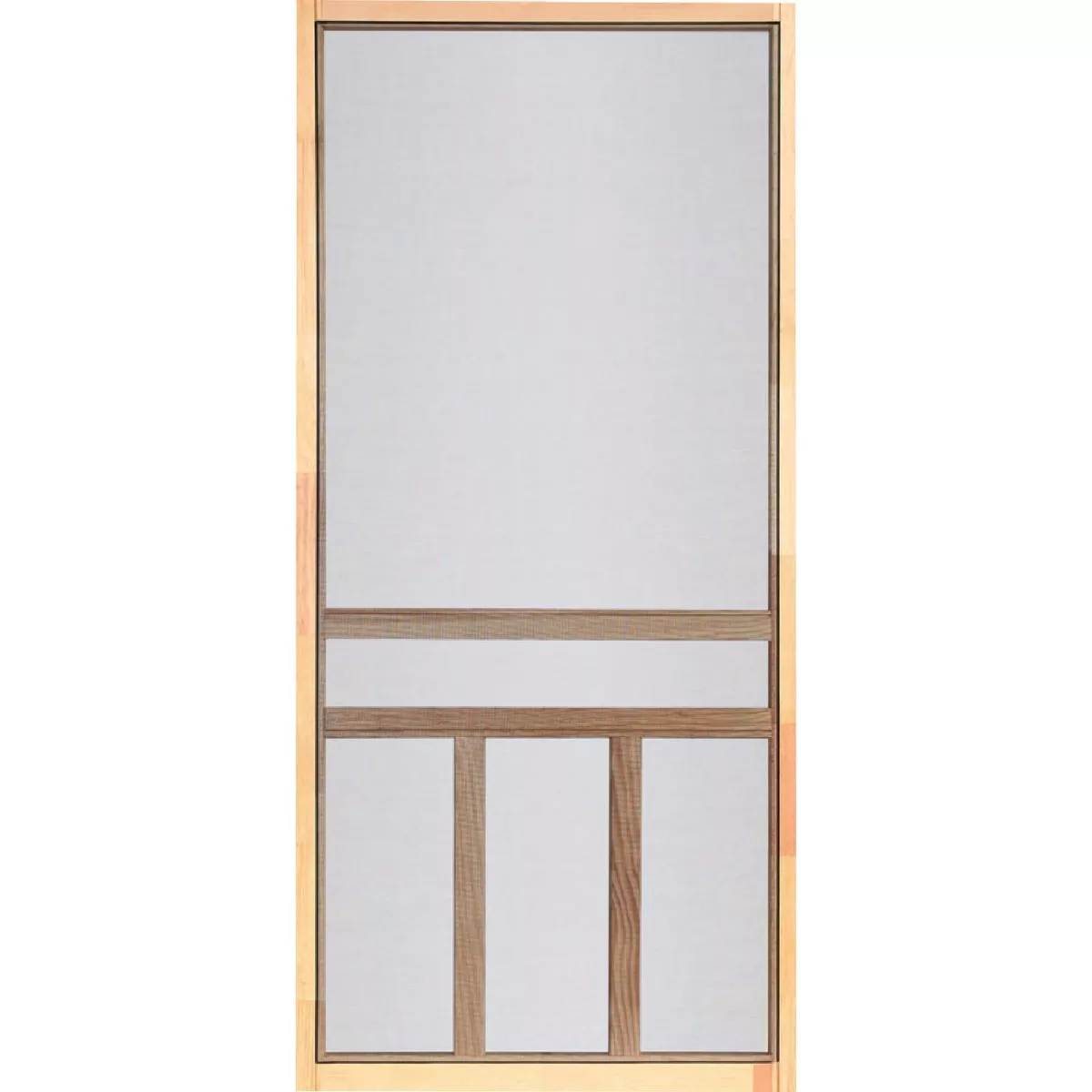 Screen Tight Creekside 36 In. W x 80 In. H x 1 In. Thick Natural Fingerjoint Wood T-Bar Screen Door