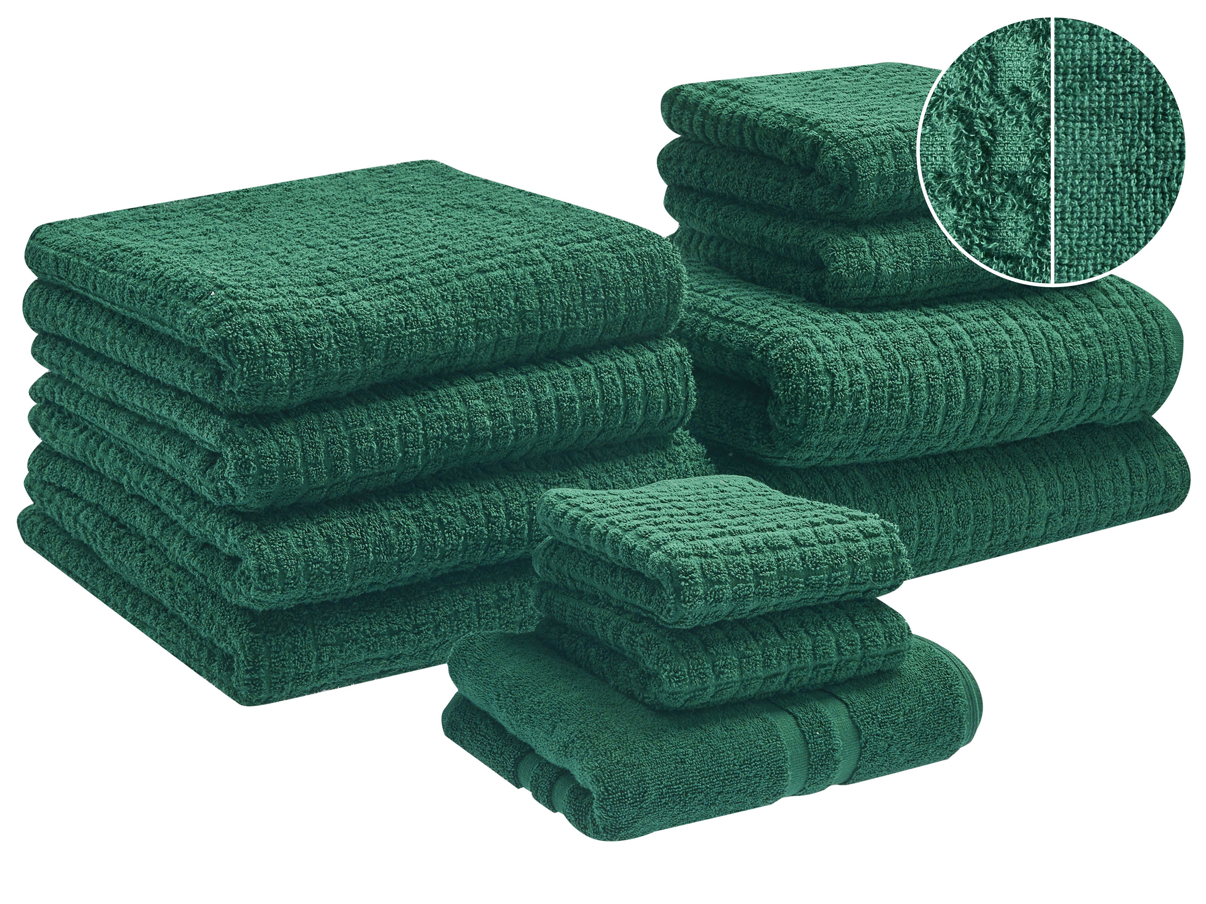Set of 11 Towels ATAI Cotton Green