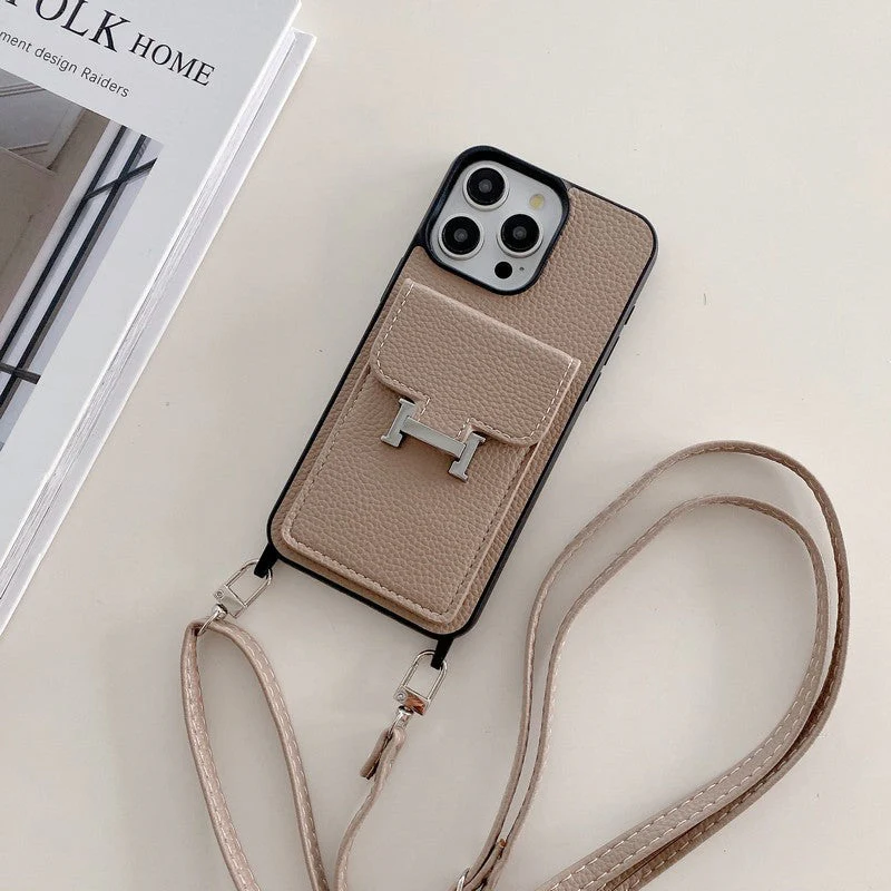 H Card Bag Leather Crossbody iPhone Case - Wholesale & Influencer