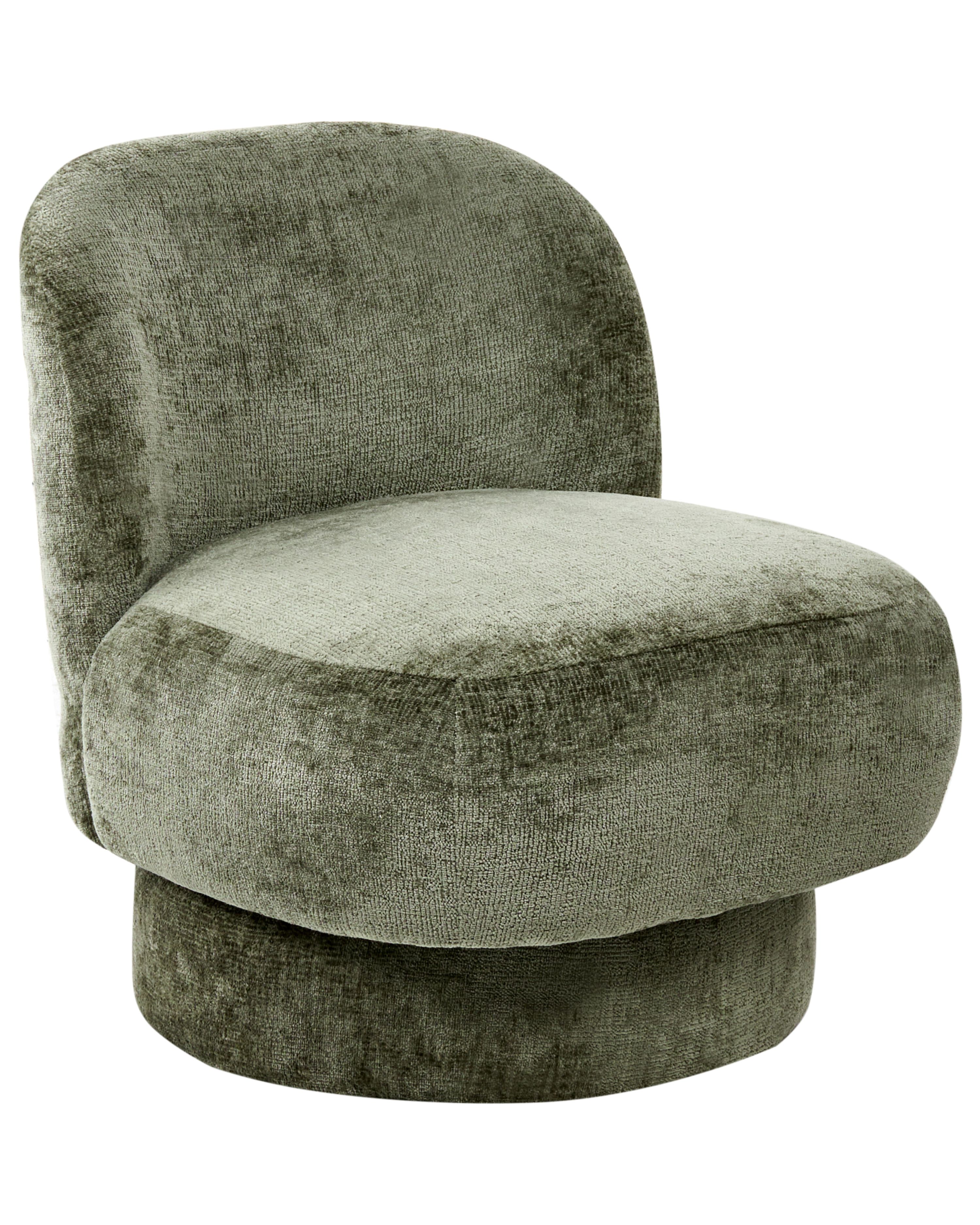 Swivel Armchair AYLO Chenille Green