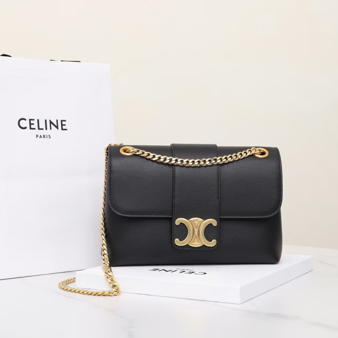 Celine Victoire Flap Leather Bag