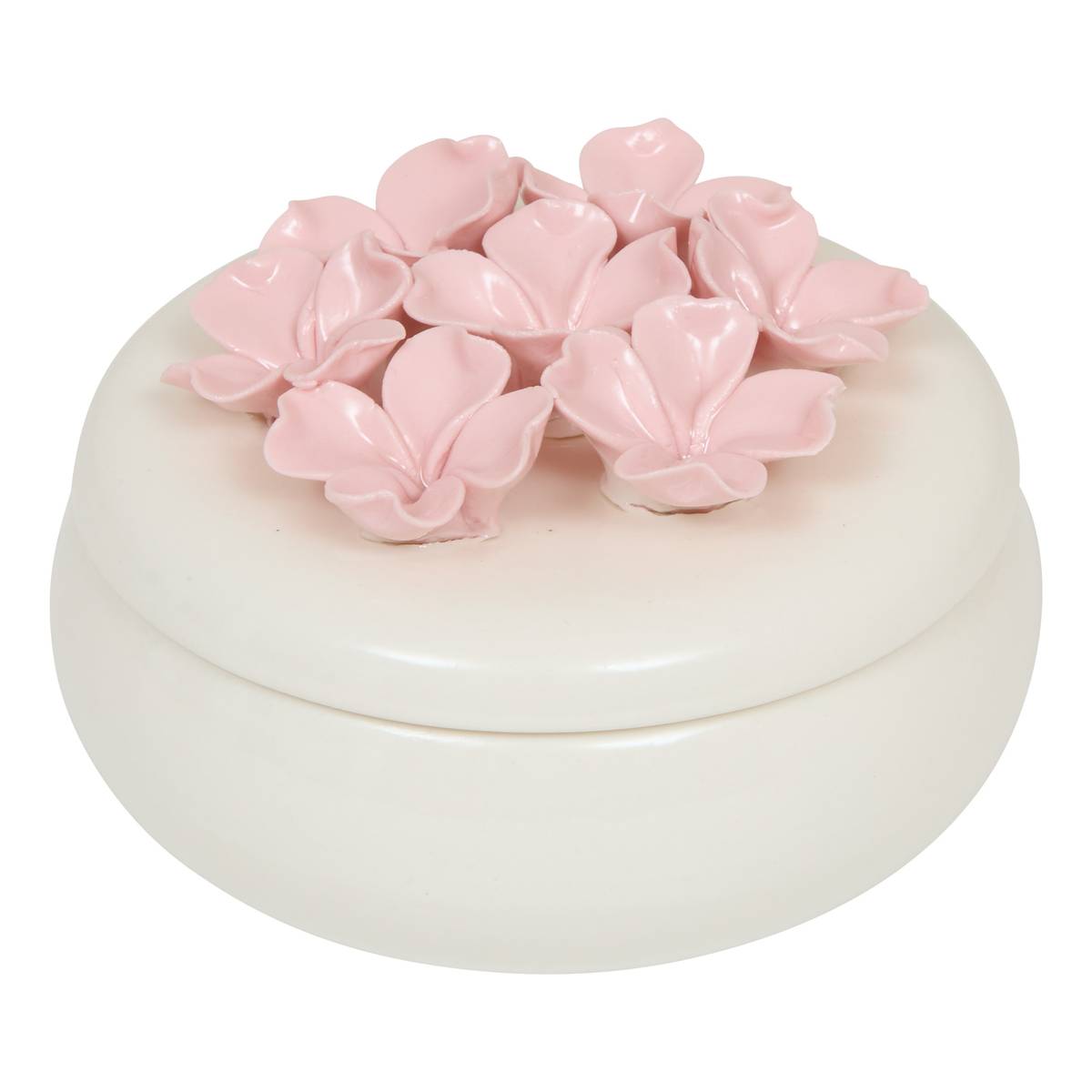 Decorative box "Rose Blossom" Stoneware (ceramic) &Oslash; 11 cm