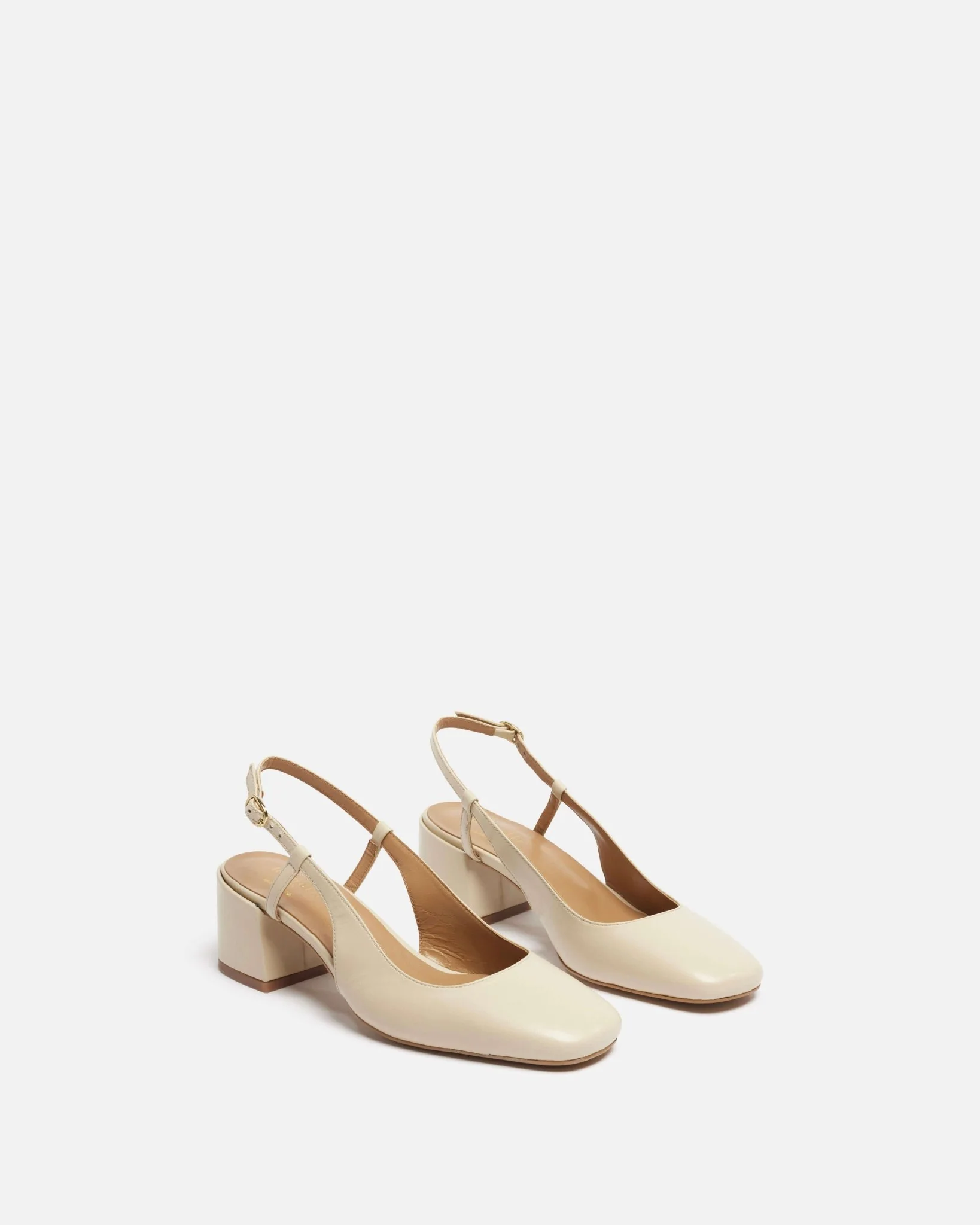 ESCARPINS MILIA - En cuir à talons écru