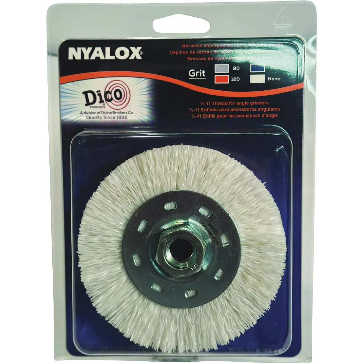 Dico Nyalox 4-1/2 In. No Grit White Angle Grinder Wheel Brush