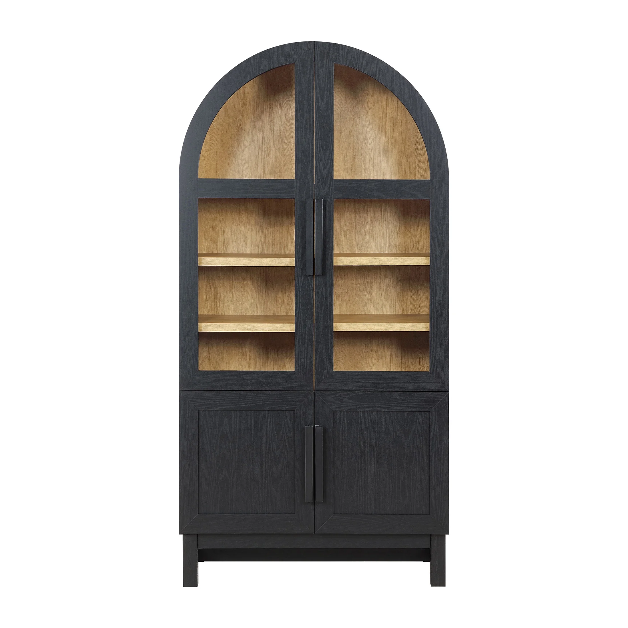 Better Homes & Gardens Juliet Kitchen Rounded Arch Cabinet, Rich Black - Image 8