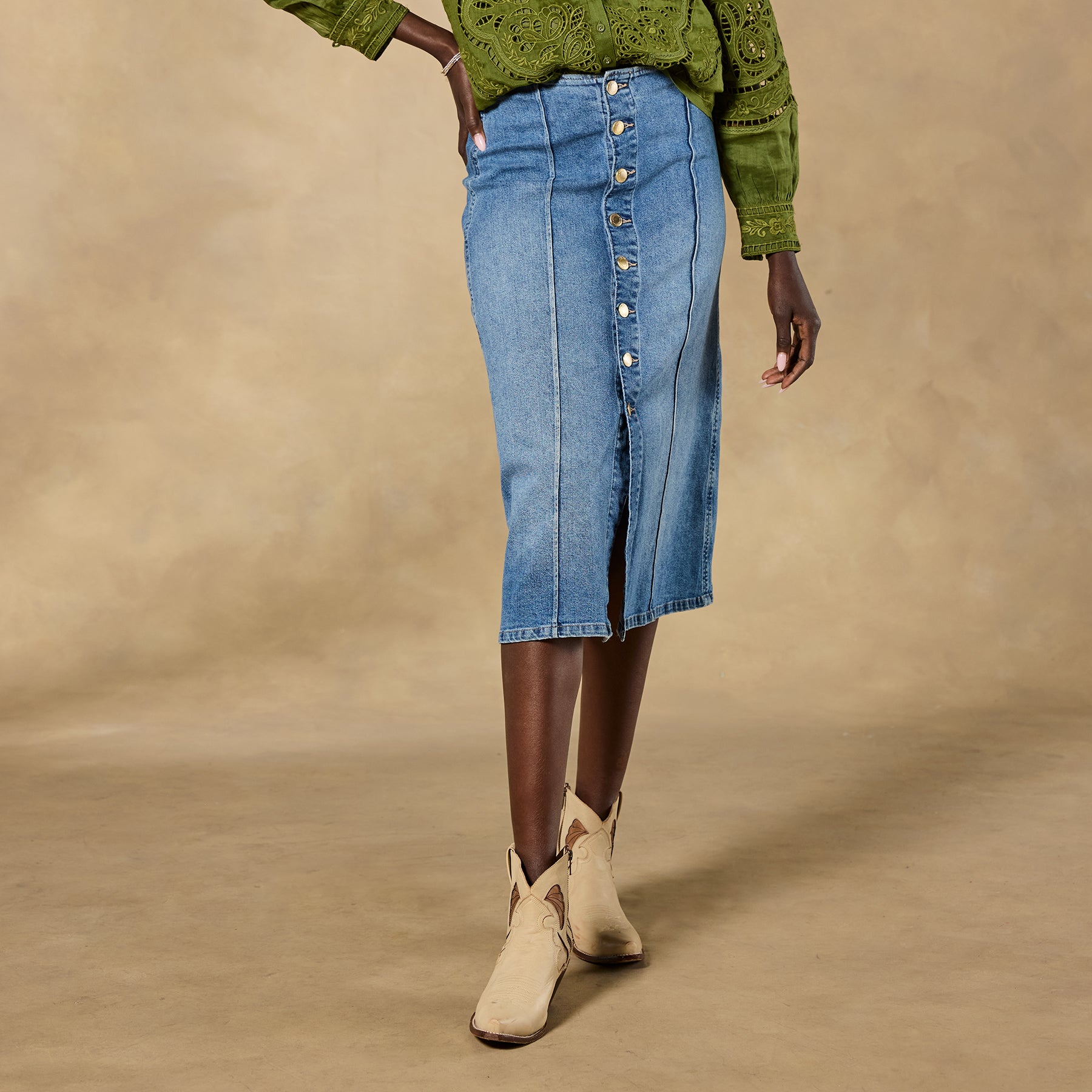 Alma Denim Skirt - Sundance Clothing