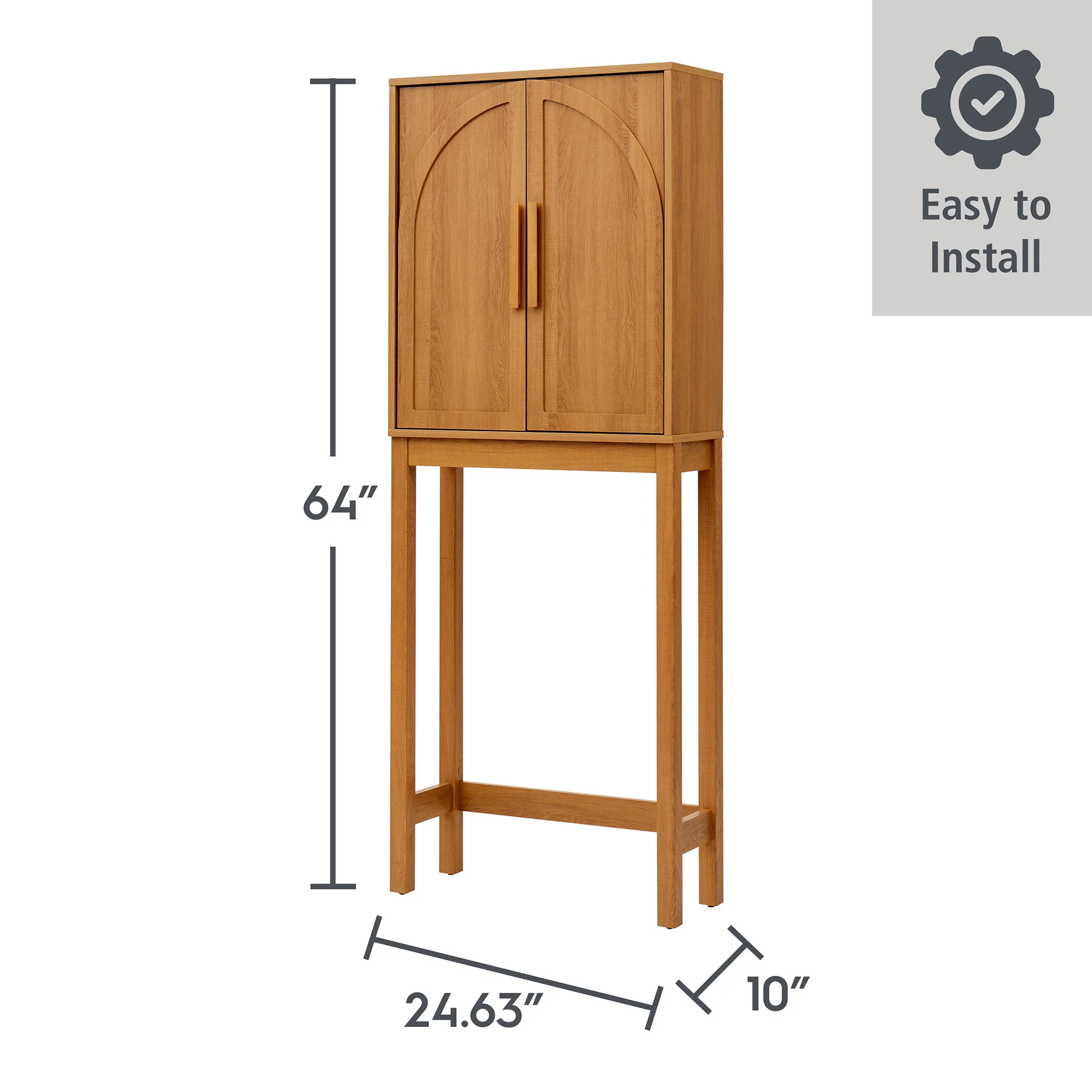 Better Homes & Gardens Juliet over-the-Toilet Space Saver Cabinet, 2 Adjustable Shelves, Black - Image 14