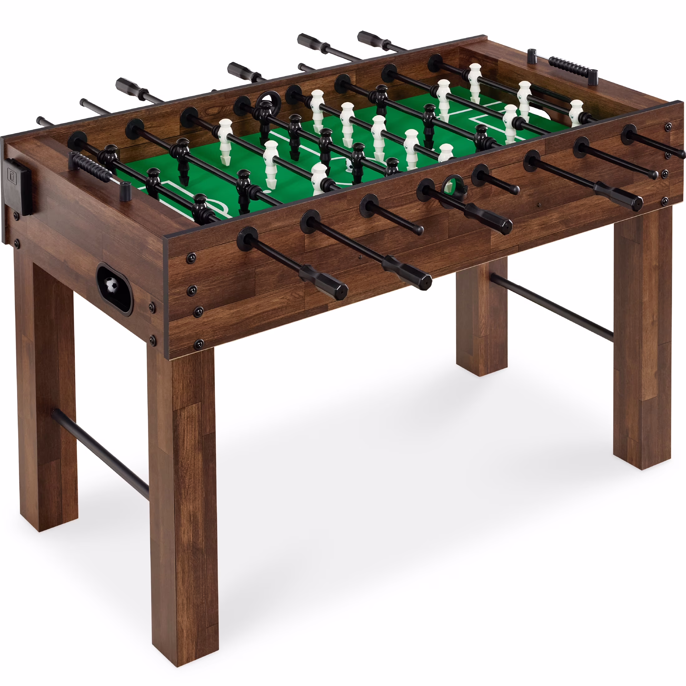 Best Choice Products Large 54in Full-Size Foosball Table for Home, Game Room w/ 2 Balls, 2 Cup Holders - Natural - Image 3