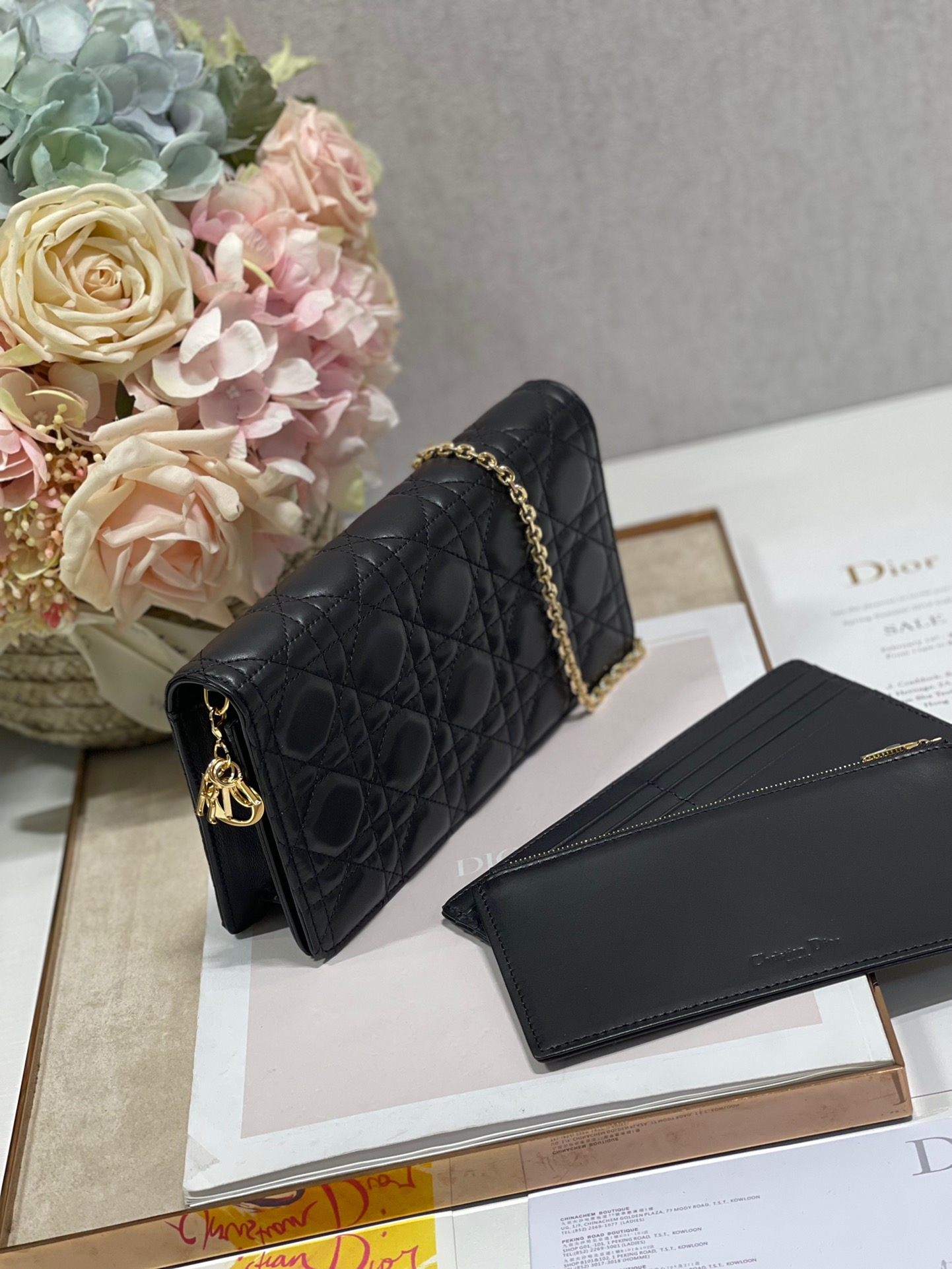Christian Dior Lady Dior Pouch Black, For Women, Women’s Handbags 8.5in/21.5cm CD S0204SLOI_M9891:1High-quality replica
