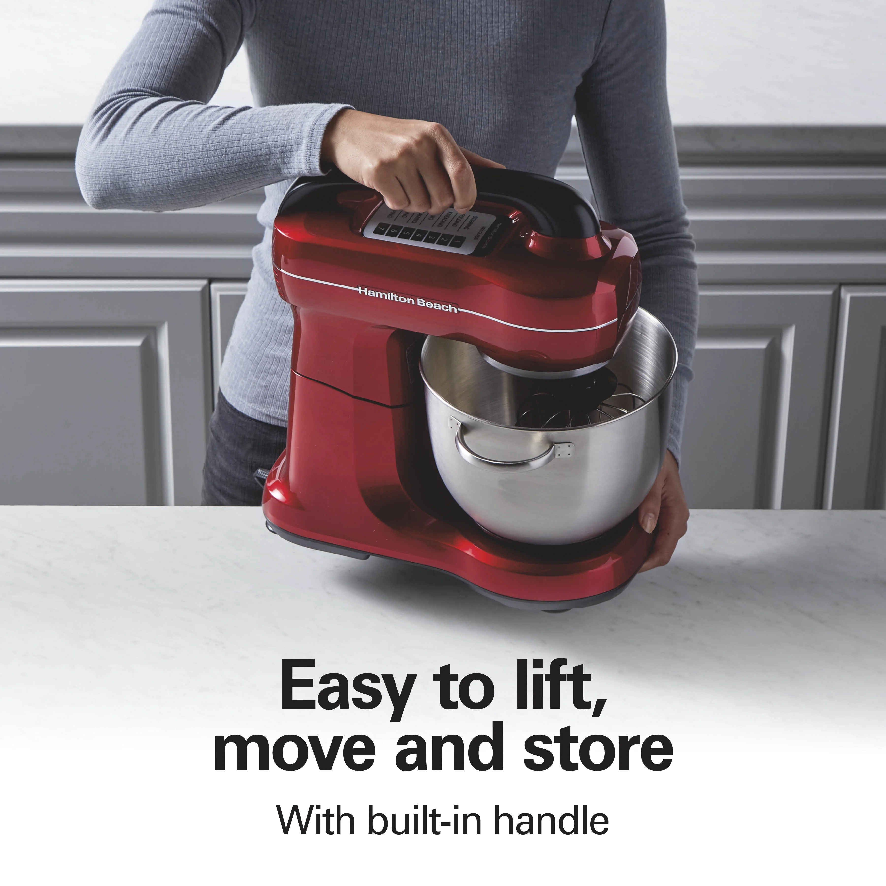 Hamilton Beach 4 Quart Stand Mixer for Kitchen, 7 Speeds, Tilt-Head, Dough Hook, Whisk & Flat Beater, Black - Image 30