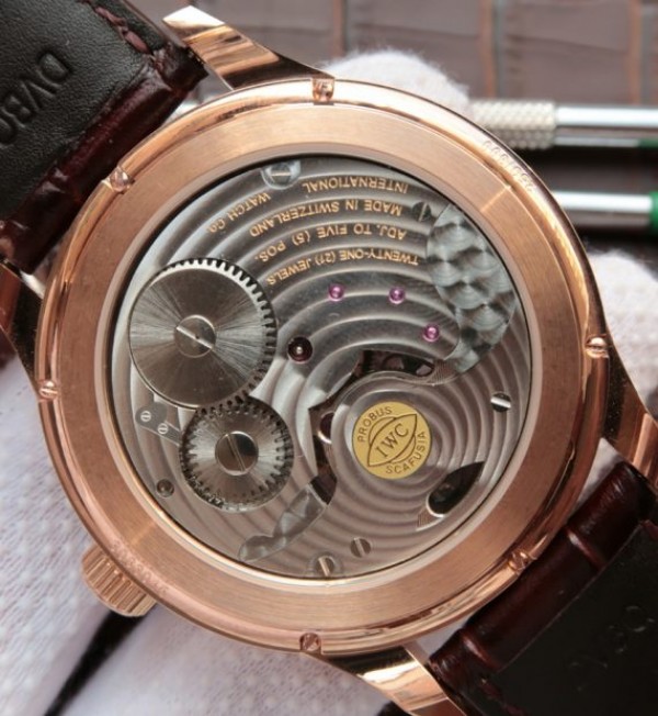 Replica IWC Portuguese Tourbillon Power Reserve Moonphase RG Markers Black Dial - Top club