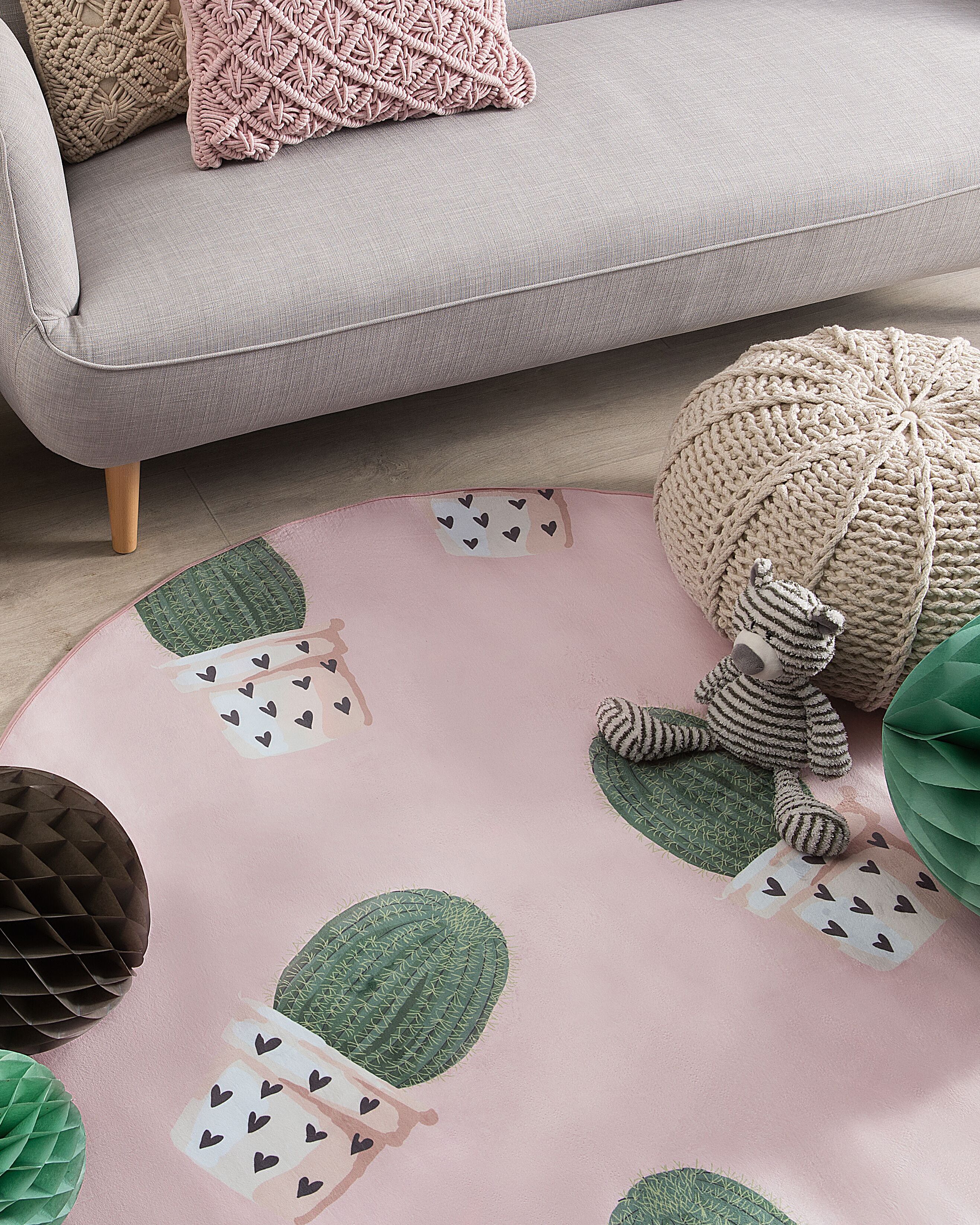 Kids Rug ELDIVAN Pink ø 120 cm