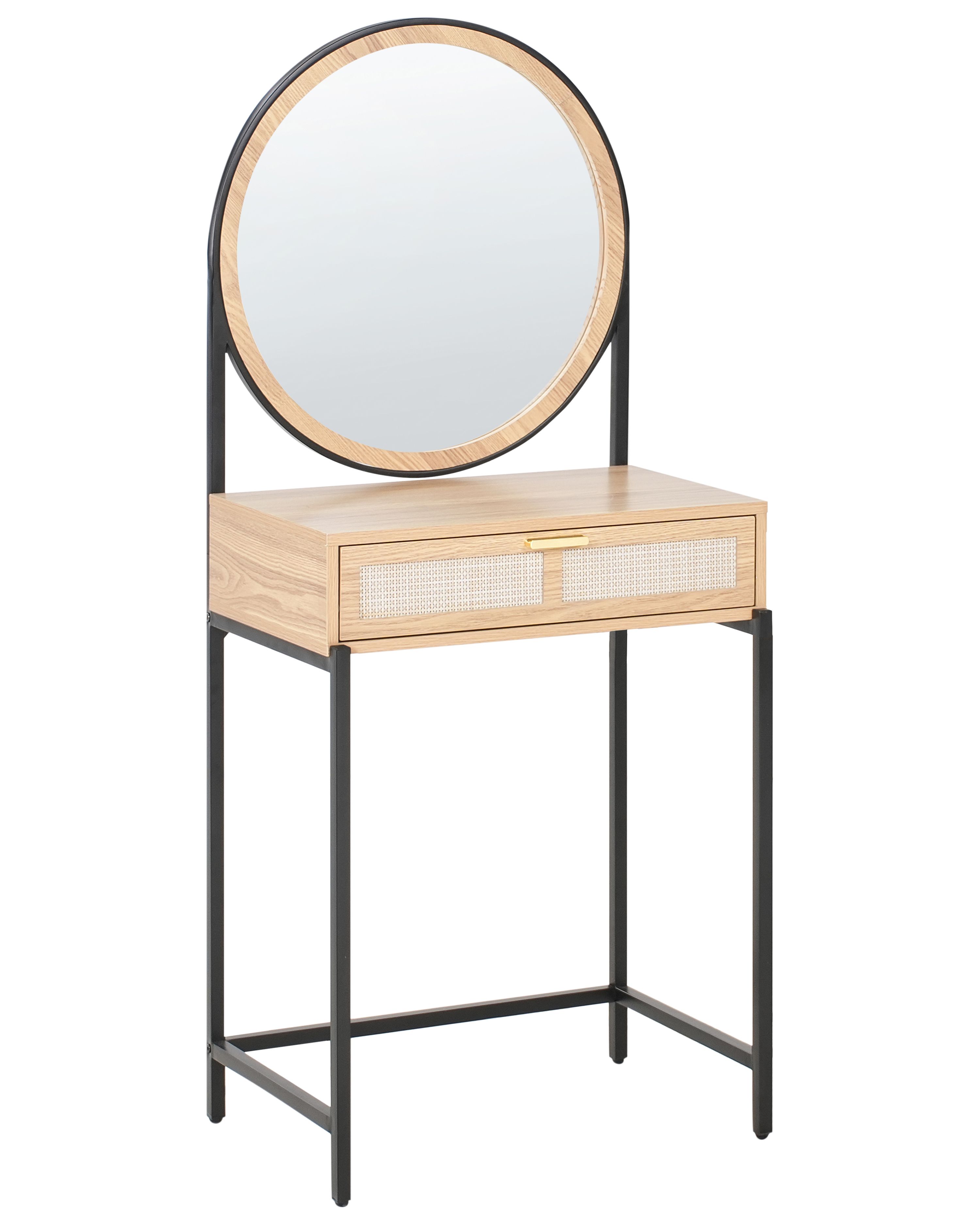 Dressing Table with Mirror CASSIAR Light Brown