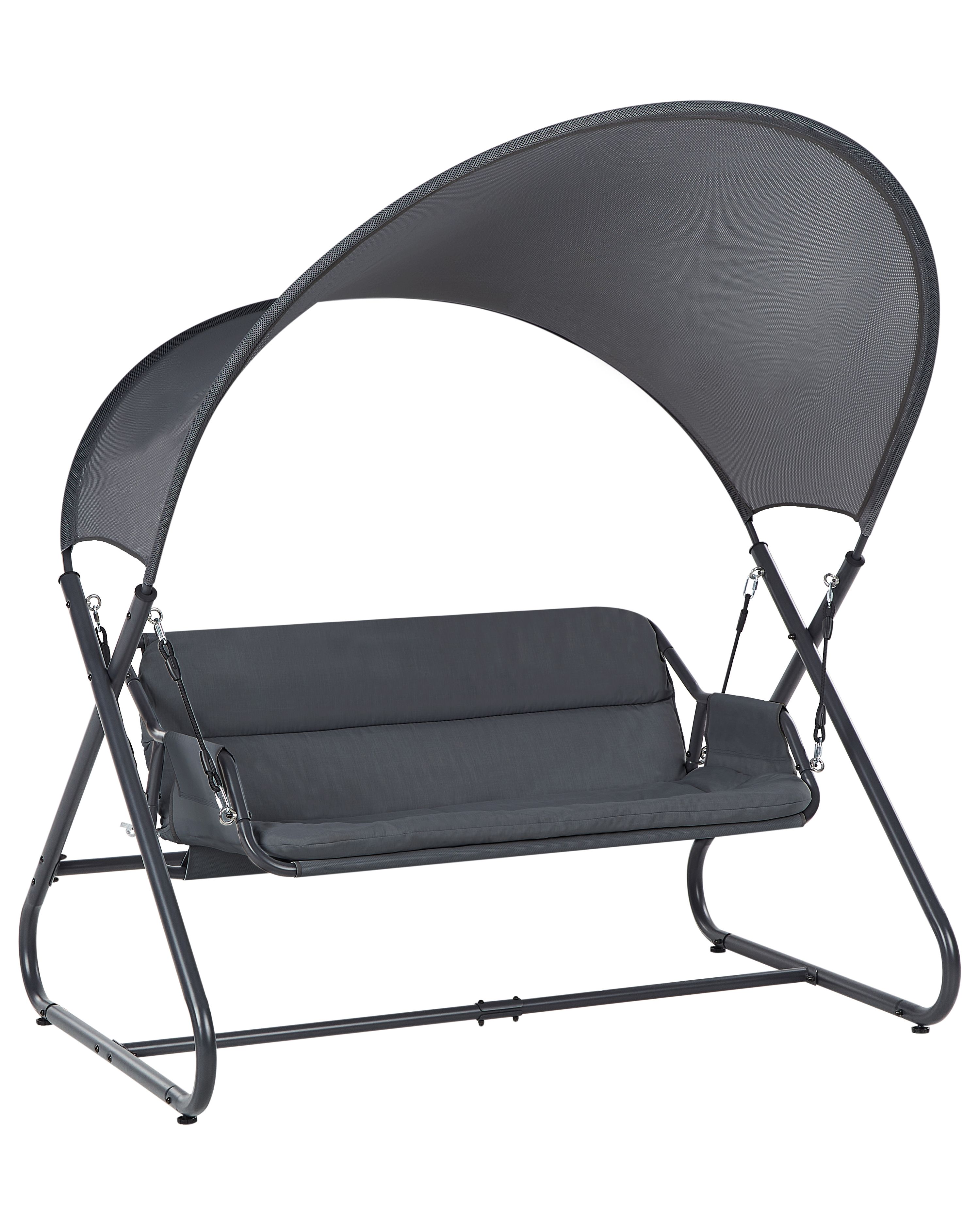 Patio Swing SOLAGNA Metal Dark Grey