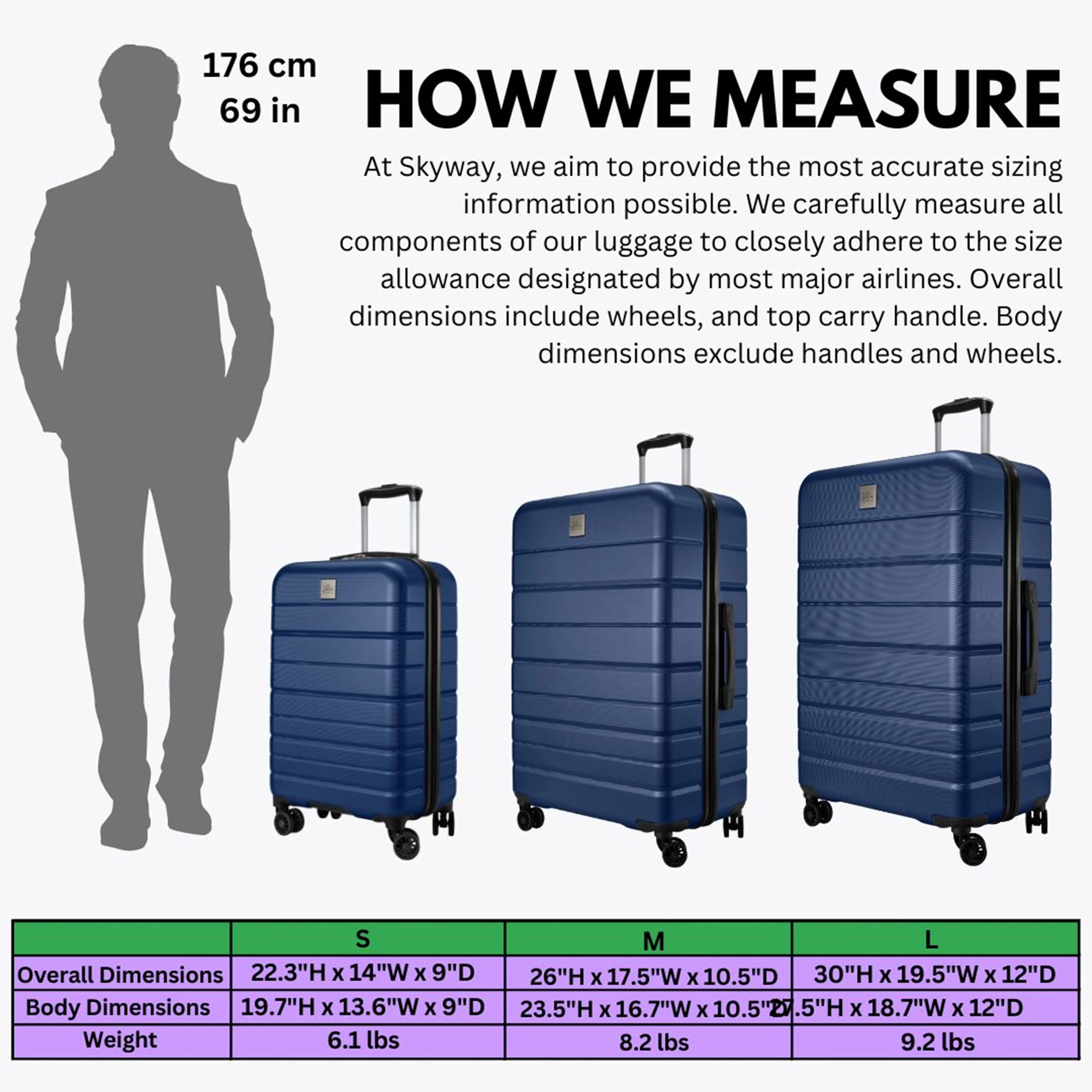 Skyway Luggage Epic 2.0 24" Hardside 8-Wheel Medium Check-In Spinner - Image 19