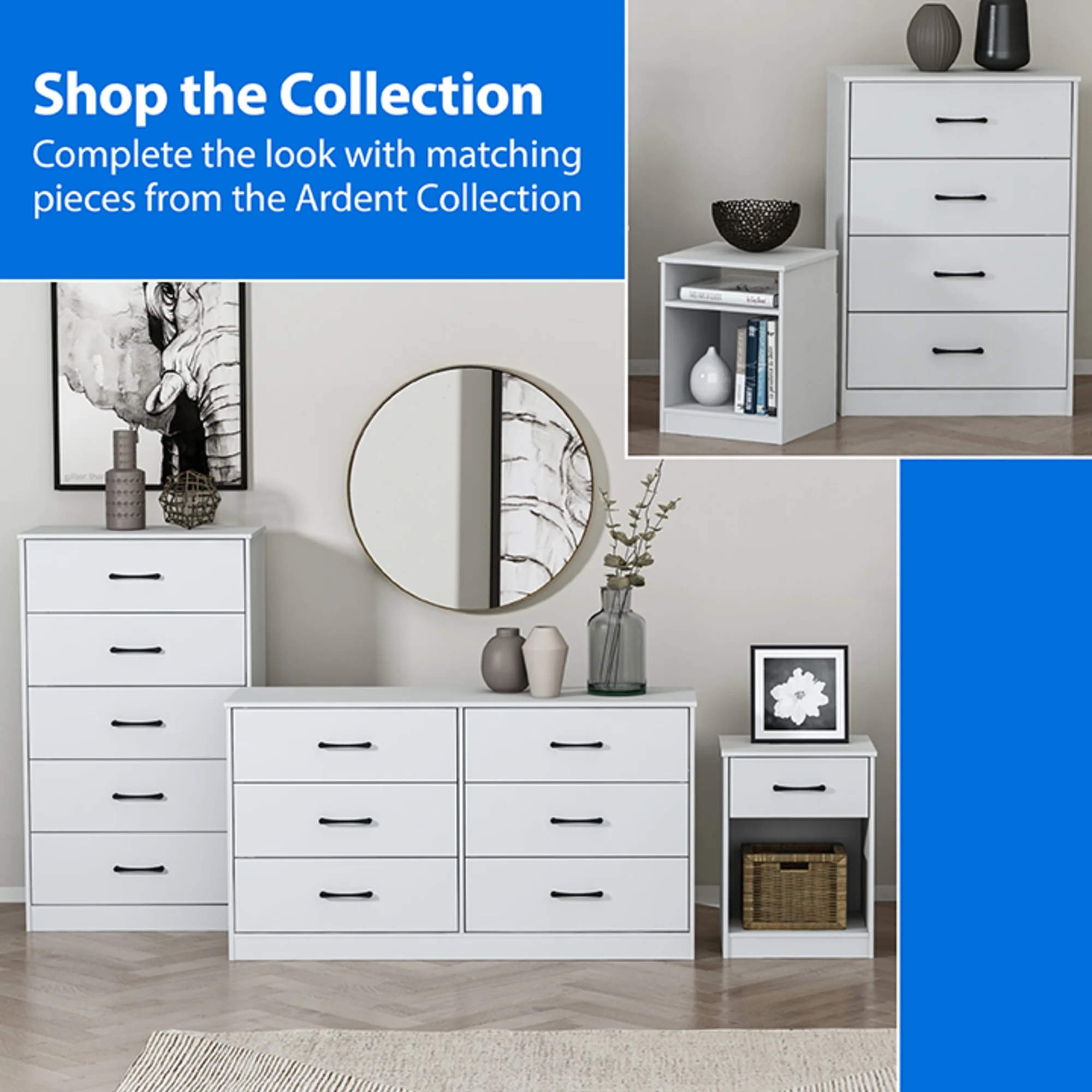 Mainstays Ardent 6 Drawer Dresser, White - Image 15