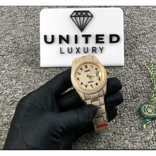 Rolex Arabic Dial Iced Out 116300 Replica - Elite Watch Atelier