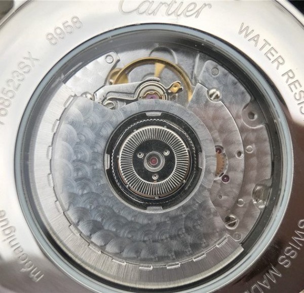 Replica Cartier Ronde De Cartier SS White Dial Diamonds Bezel Croco Strap A2892 - Top club