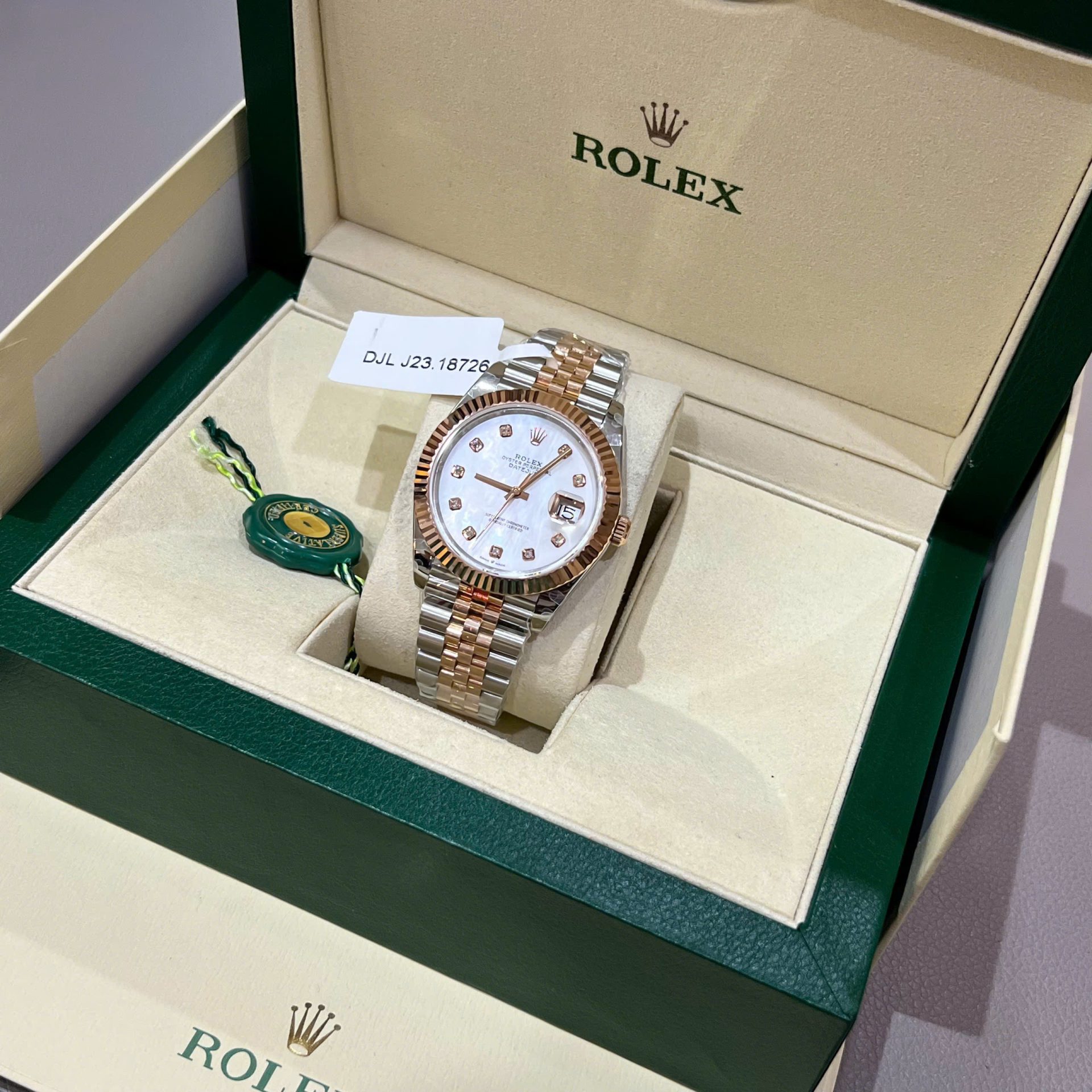 Rolex DateJust Dial Mother Of Pearl Custom Gold Wrapped GM Factory 41mm - Elite Watch Atelier