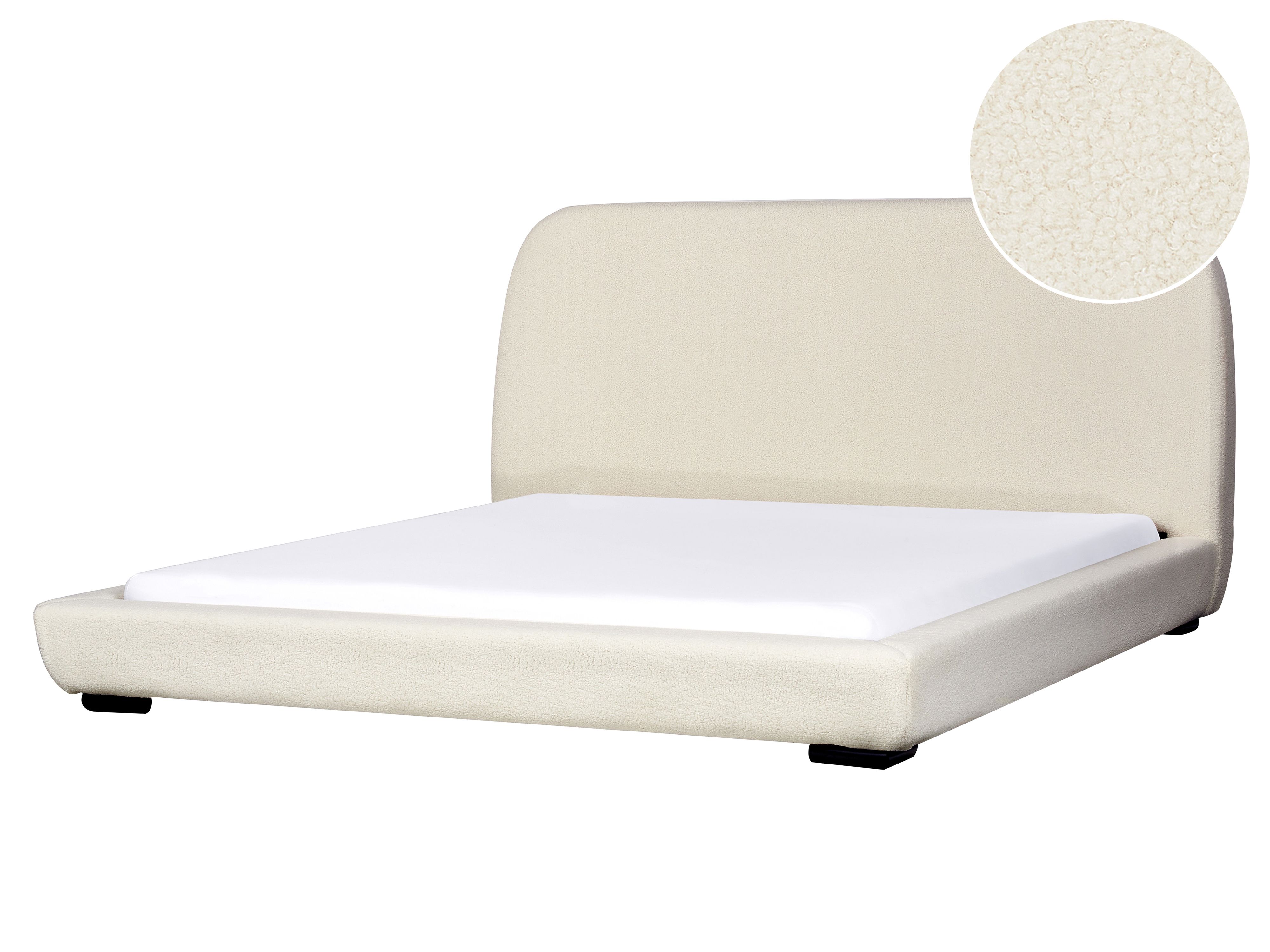 Waterbed Boucle ROISEL 180 x 200 cm (EU Super King) Light Beige