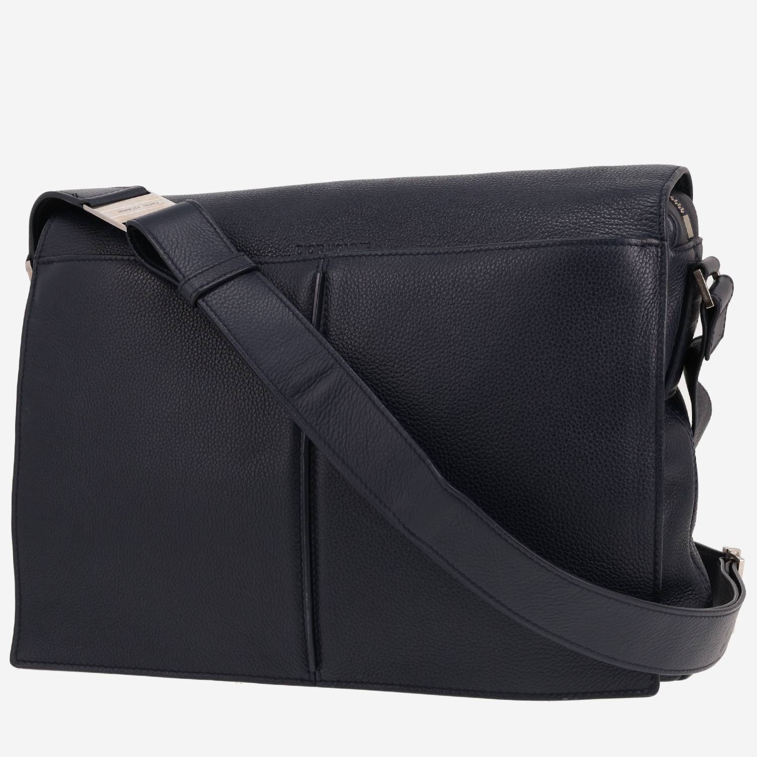 Dior Messenger shoulder bag in navy blue grained leather1:1High-quality replica