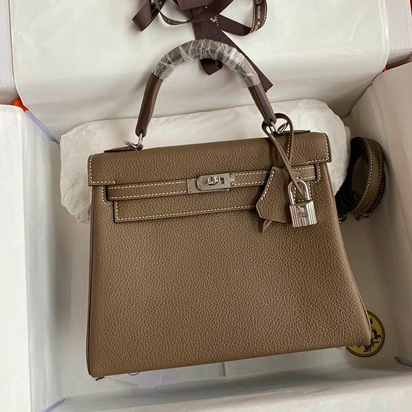 Hermes Kelly 25 Replica Inside Stitching Touch Silver Hardware