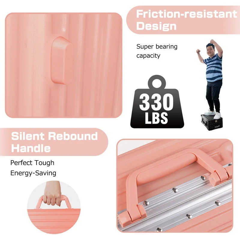 Luggage Aluminium Frame PC ABS Hardshell Suitcase with Spinner Wheels TSA Lock Zipperless Luggage 28 inch Silver - Image 57