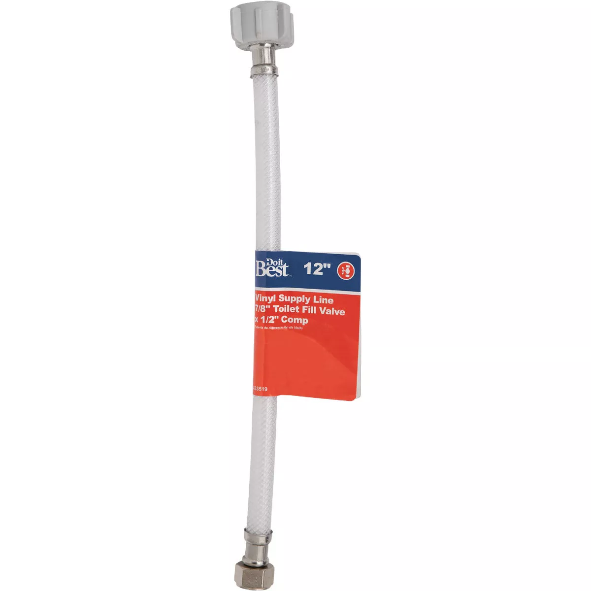 Do it Best 1/2 In. C x 7/8 In. BC x 12 In. L Toilet Connector