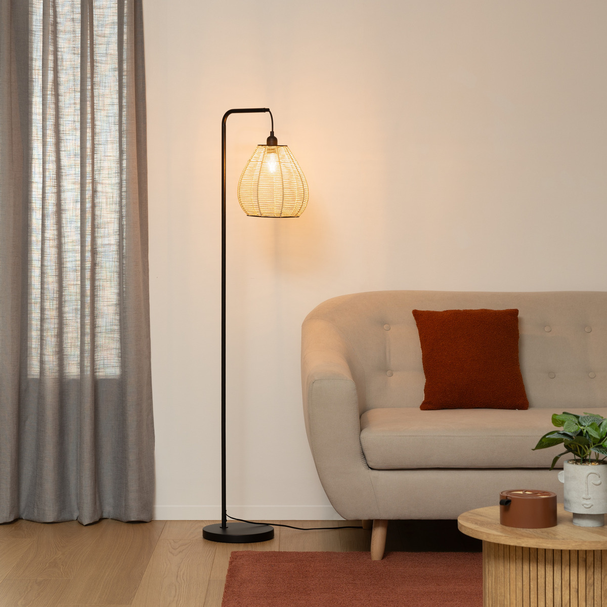 Floor lamp arch "Delia" Metal, h.149,5 cm