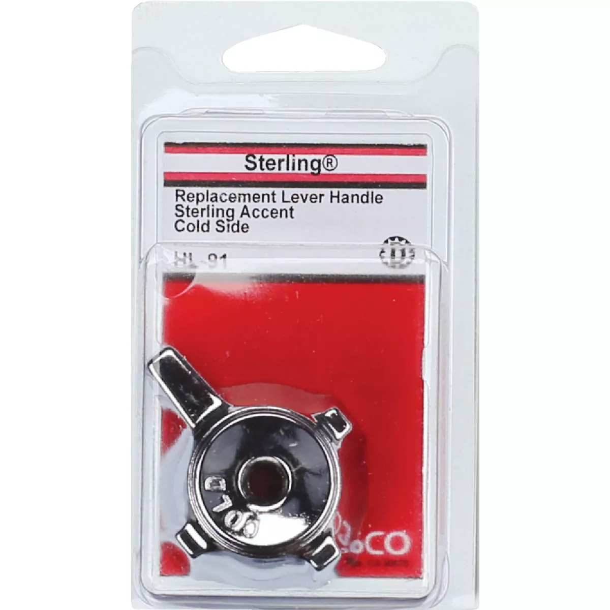 Lasco Sterling Accent Cold Handle Chrome Tub & Shower Handle Kit