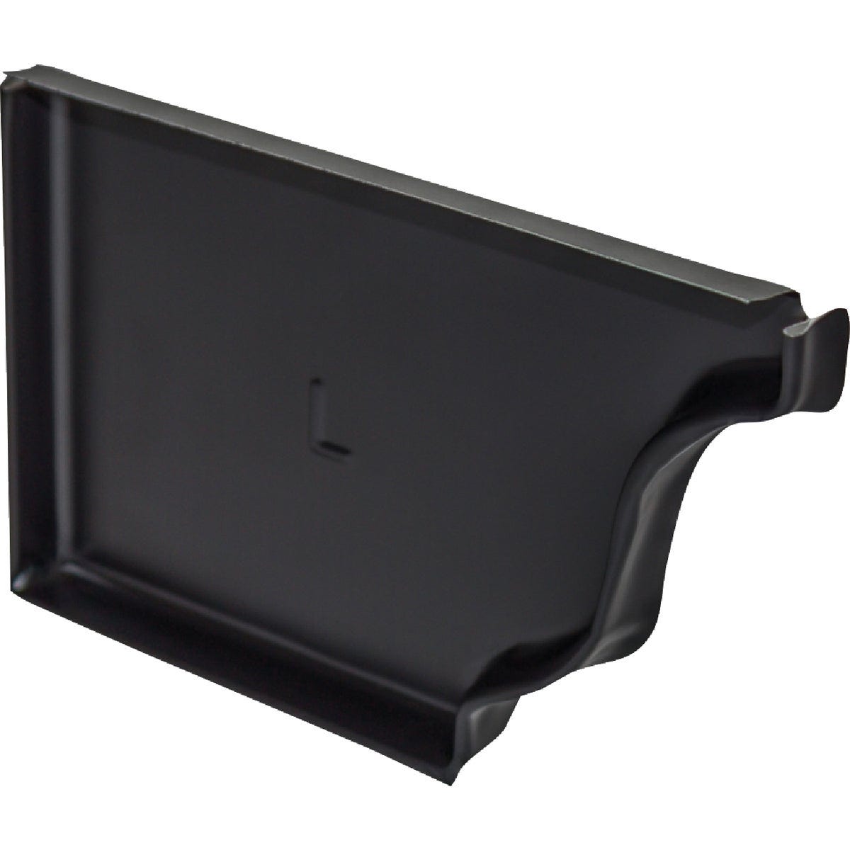 Spectra Metals 5 In. Aluminum Black Left Gutter End Cap