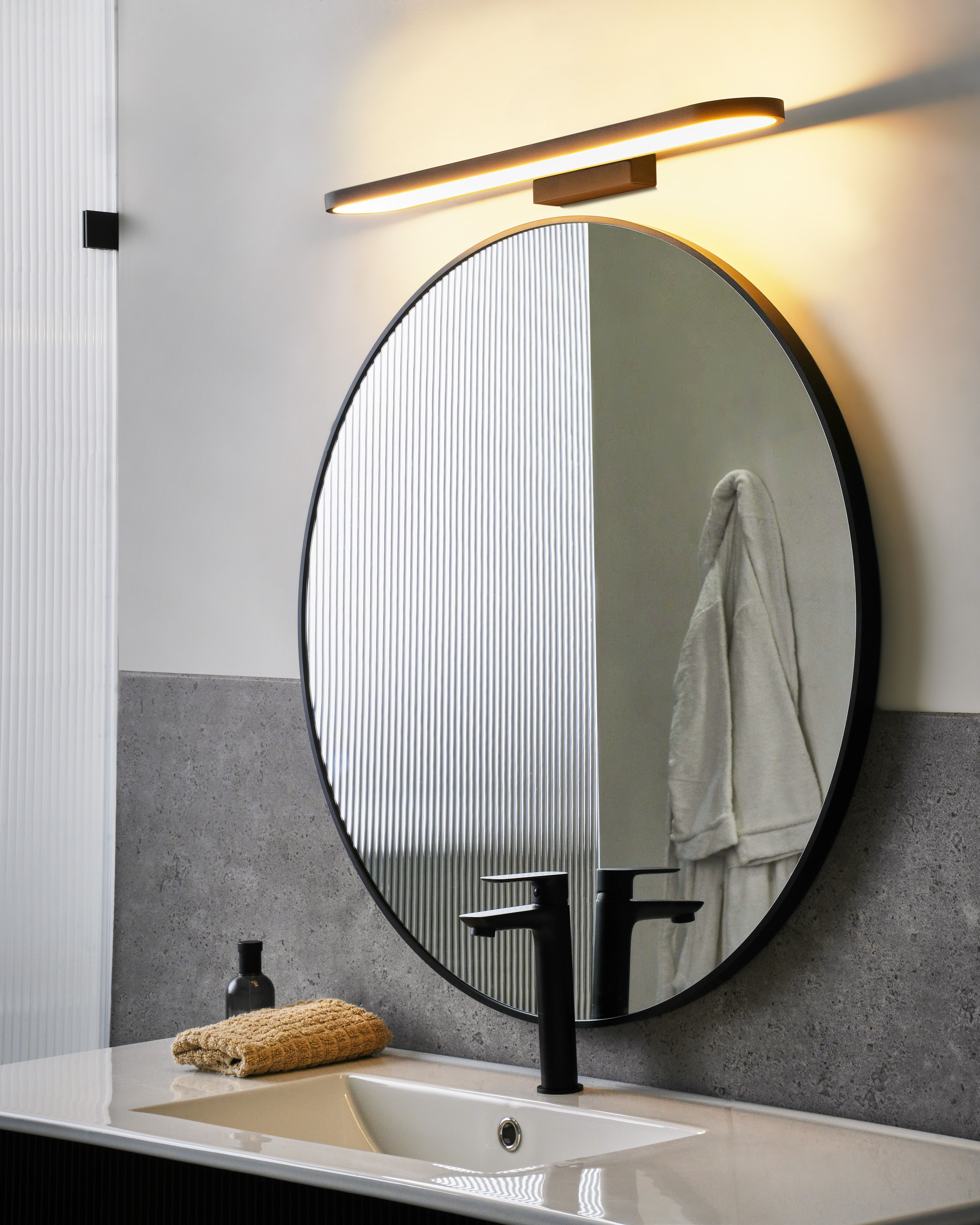 Picture and Mirror LED Light MIDOU Metal Black