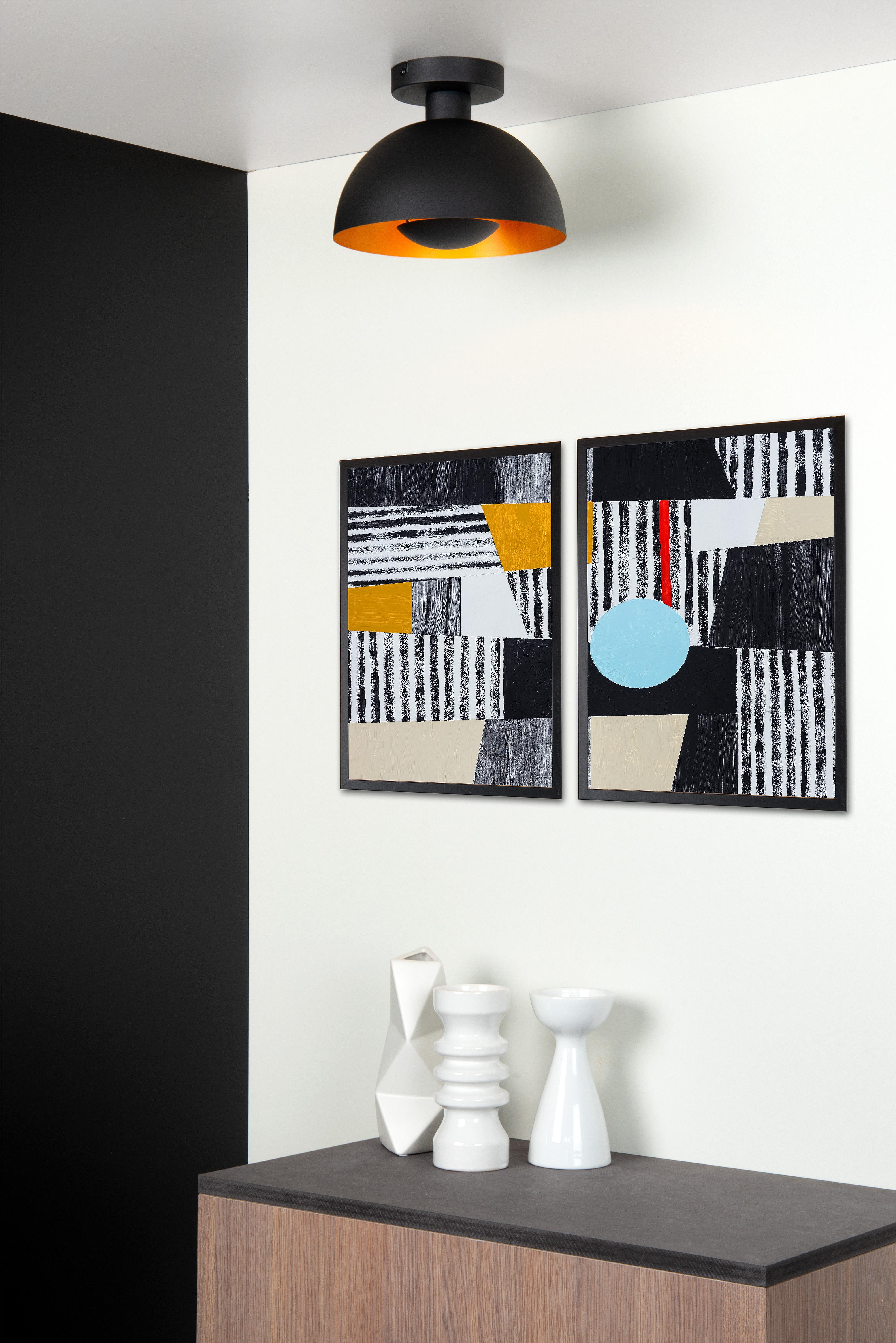 Siemon plafondlamp Ø25 geel
