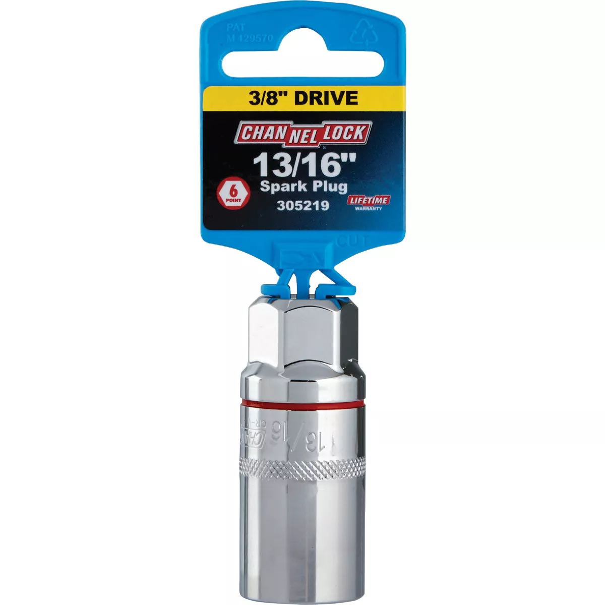 Channellock 3/8 In. Drive 13/16 In. 6-Point Standard Spark Plug Socket