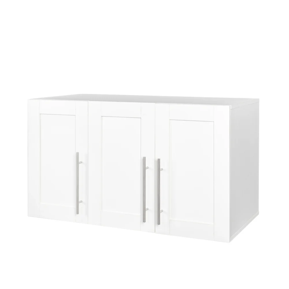 Stackable Wall Cabinet,Solid Wood Storage Cabinet with Adjustable Shelves and Doors,Console Table Side Table for Hallway,Sideboard Buffet Cupboard for Kitchen, 15.75" D x 15.75" W x 70.87" H, White - Image 17