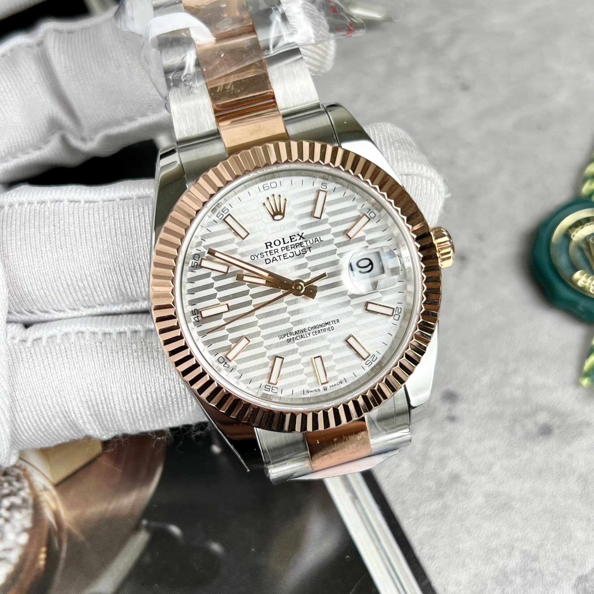 Rolex Datejust 126331 Replica Watch Gold Wrapped Oyster Strap Clean Factory 41mm - Elite Watch Atelier