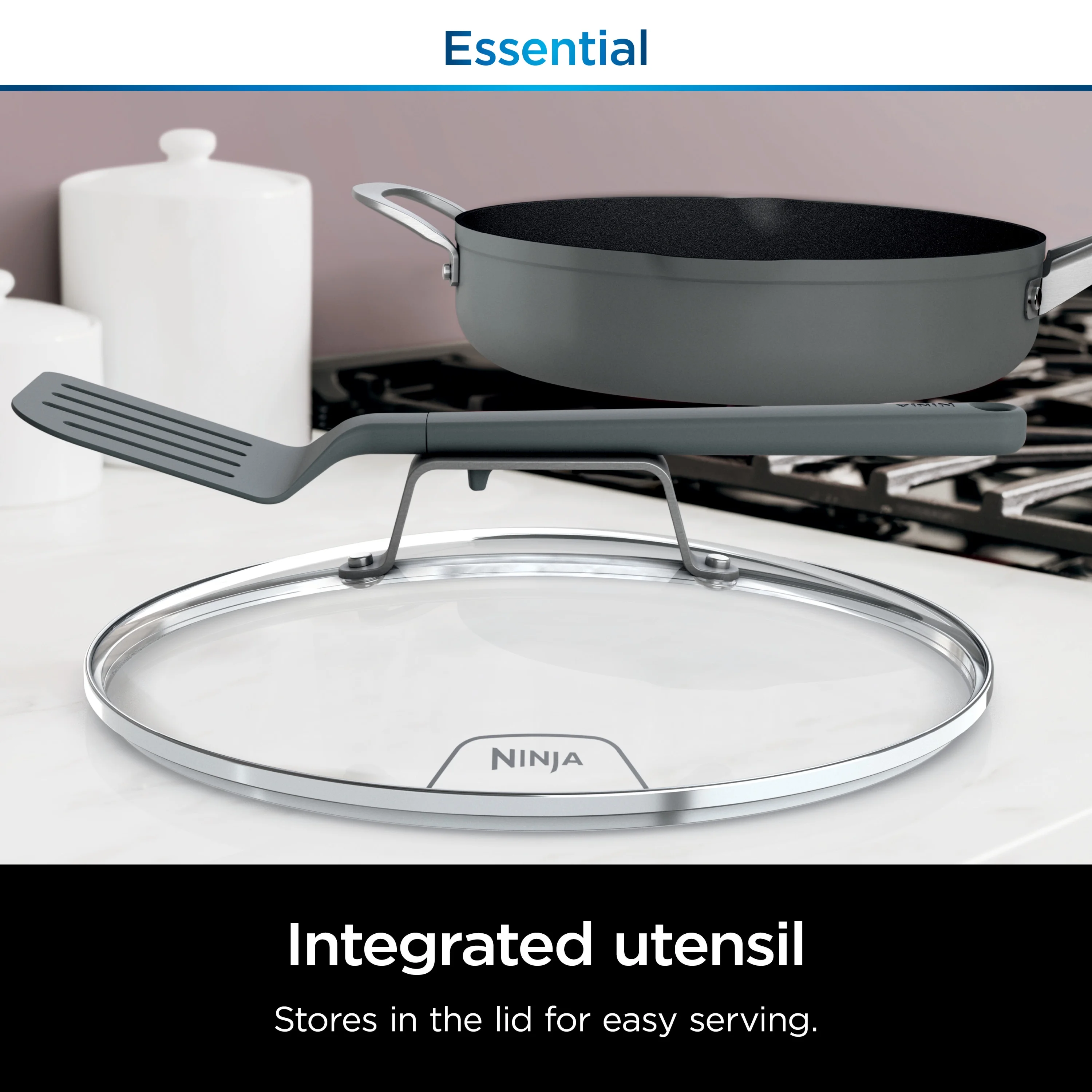 Ninja Foodi Never Stick Possible Pan, Non Stick, Fry Pan, Sea Salt Grey - Image 11