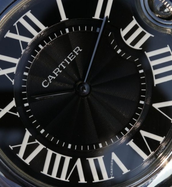 Replica Cartier TWF Ballon Bleu 46mm Black Textured Dial Leather Strap MIYOTA9015 - Elite Watch Atelier