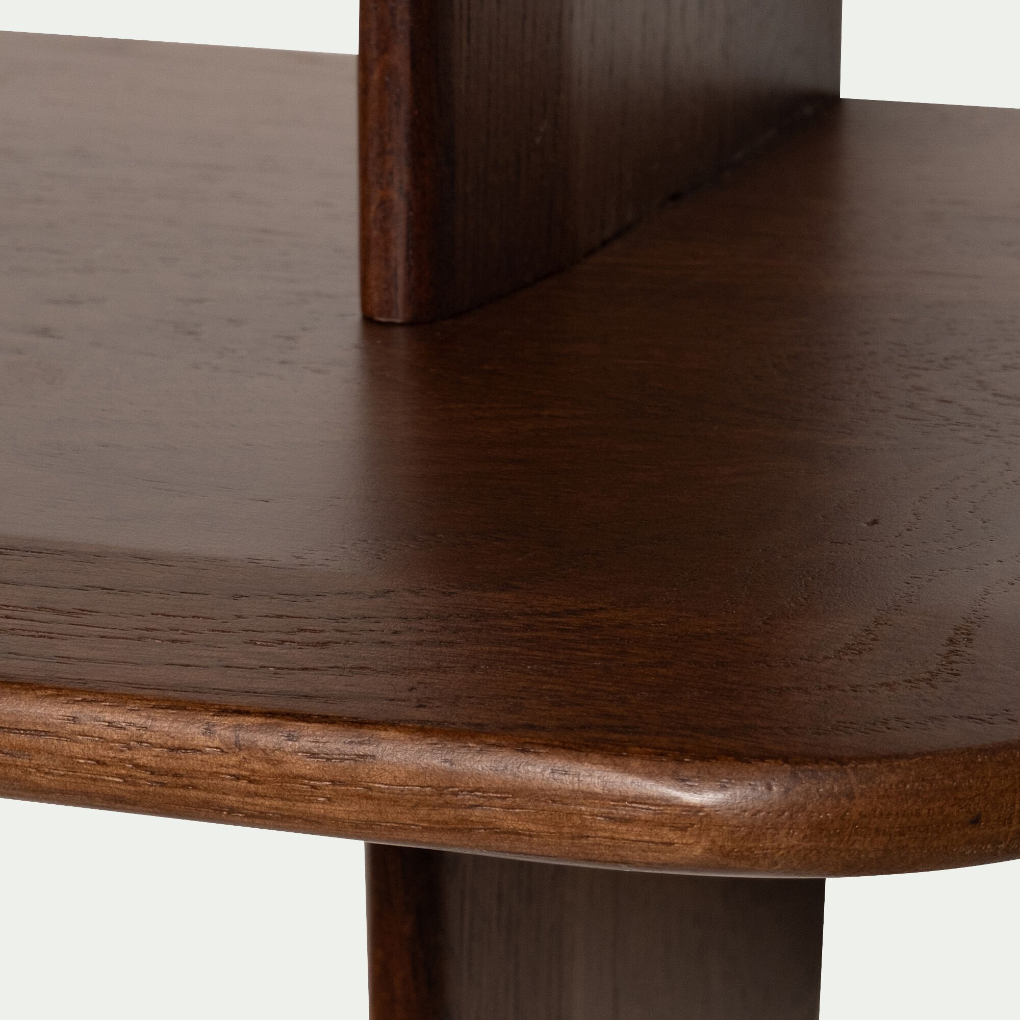 KELLY - Étagère murale 2 tablettes en chêne massif - bois foncé