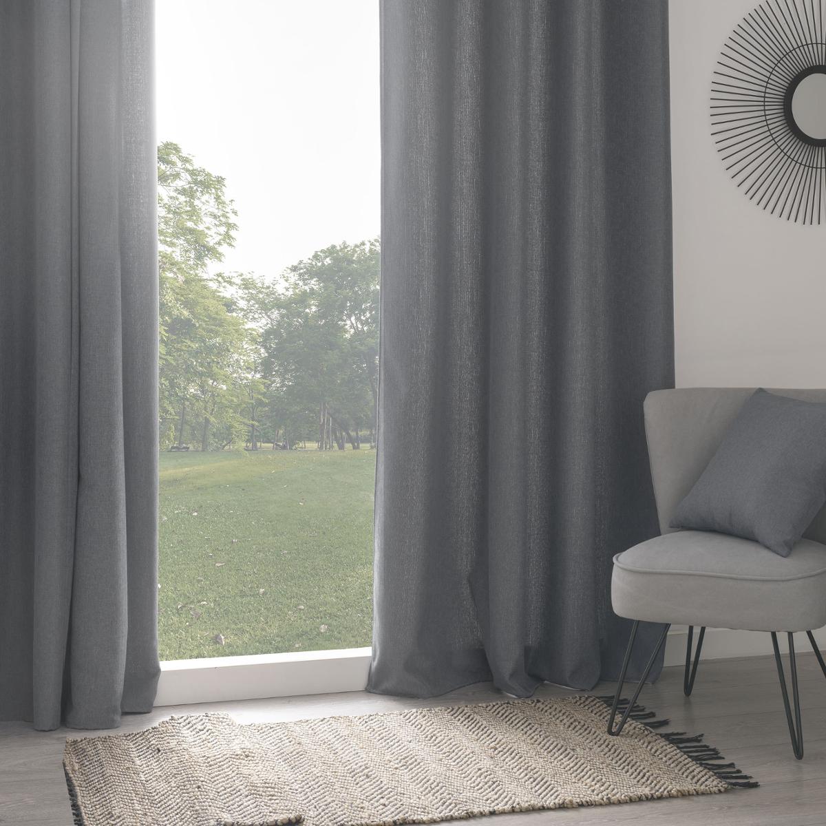 Insulated curtain "Tim" Grey, 140x260 cm
