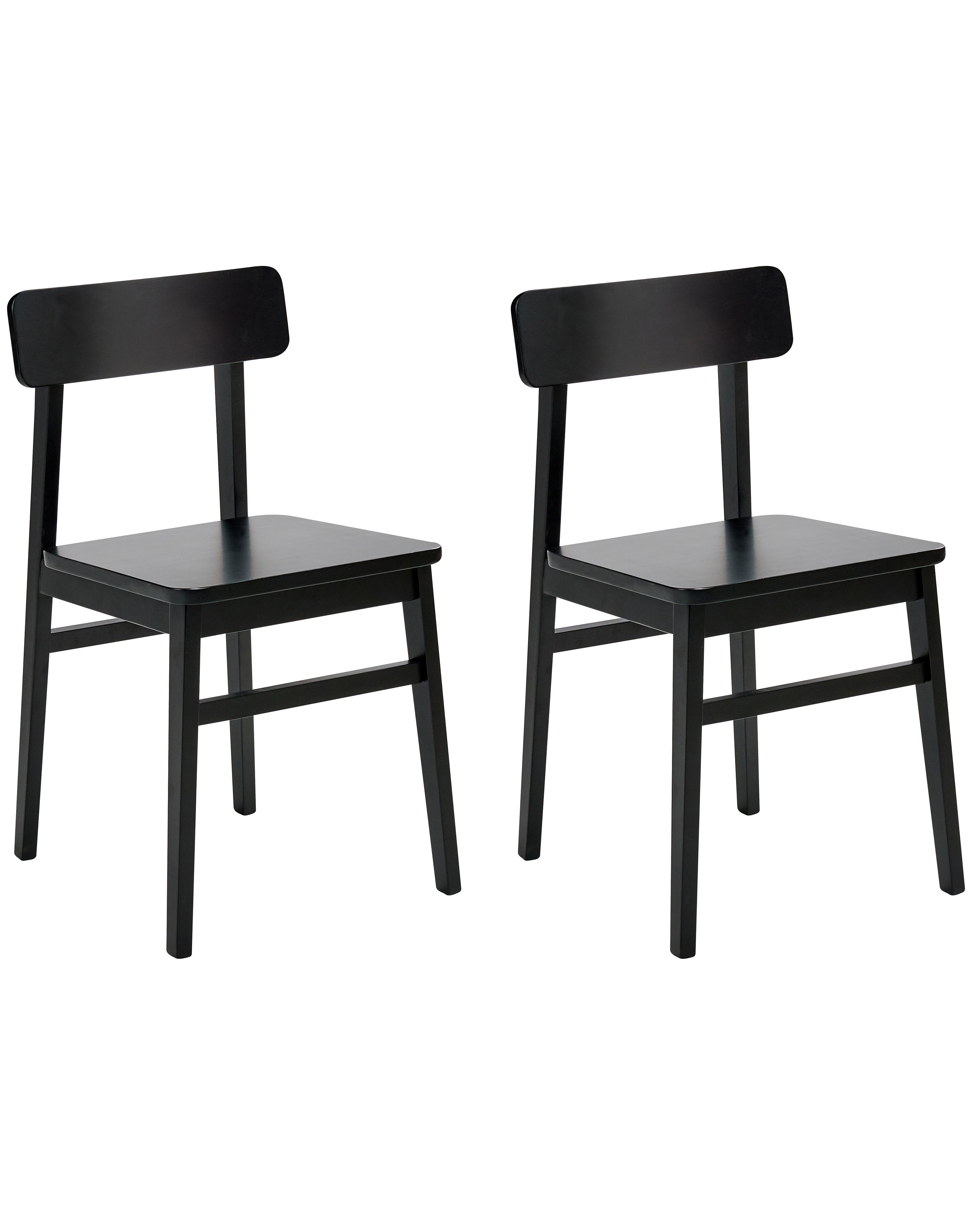 Set of 2 Dining Chairs GORRE Wood Black