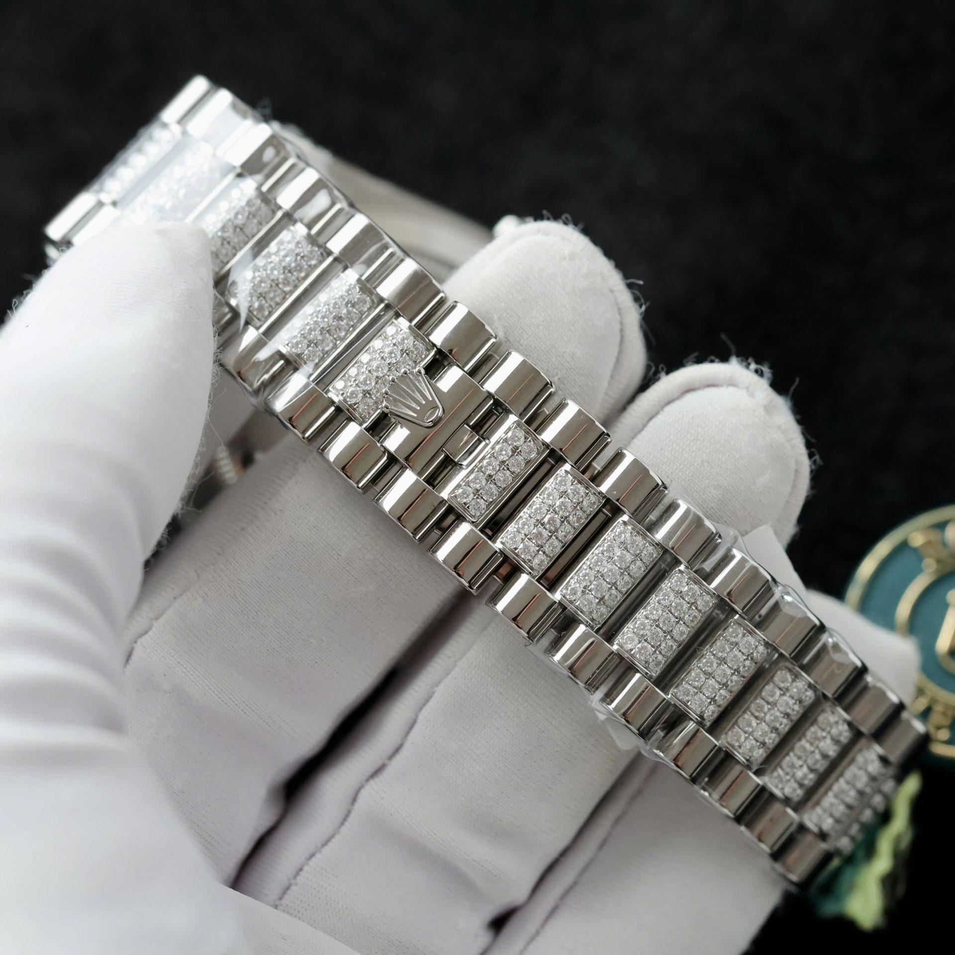 Rolex Day-Date Best Replica Watch Meteorite Dial Moissanite Diamonds Custom 40mm - Top club
