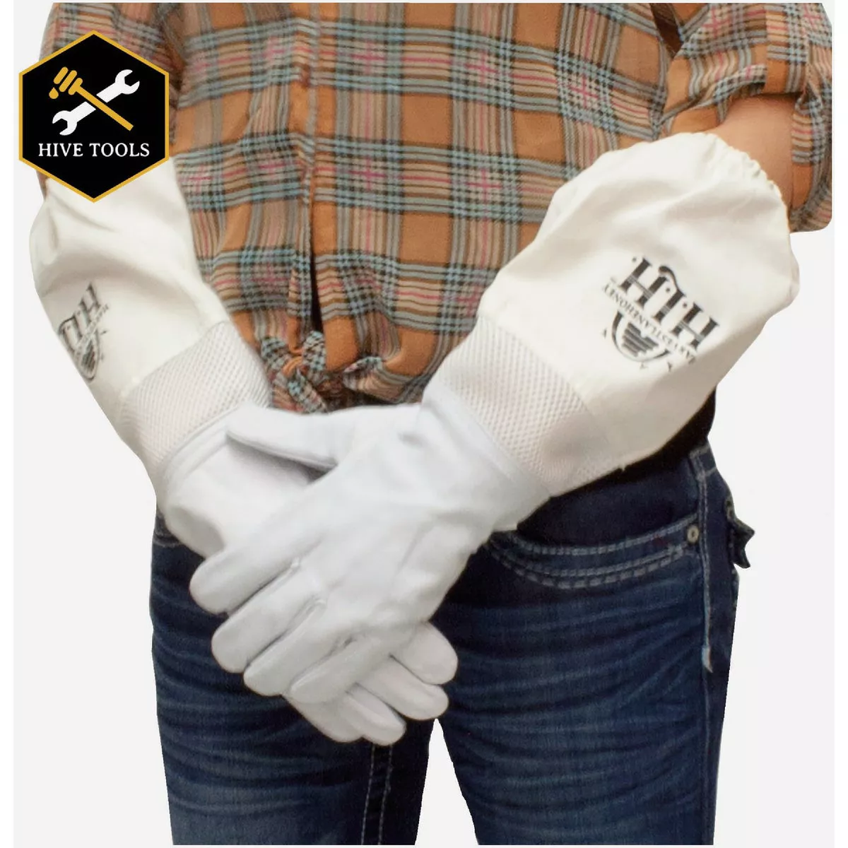 Harvest Lane Honey Medium Goatskin Leather Beekeeping Gloves