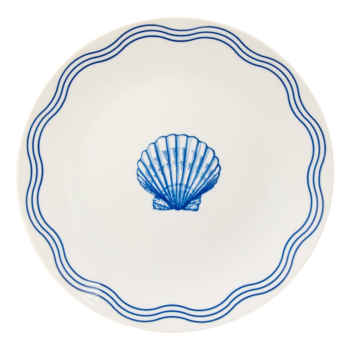Set of 6 dessert plates "Oceania" Porcelain, D.19 cm
