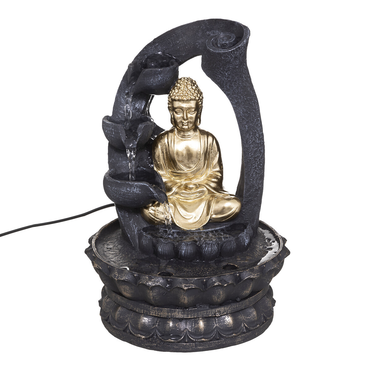Fountain "Buddha" Gilt, H.27 cm