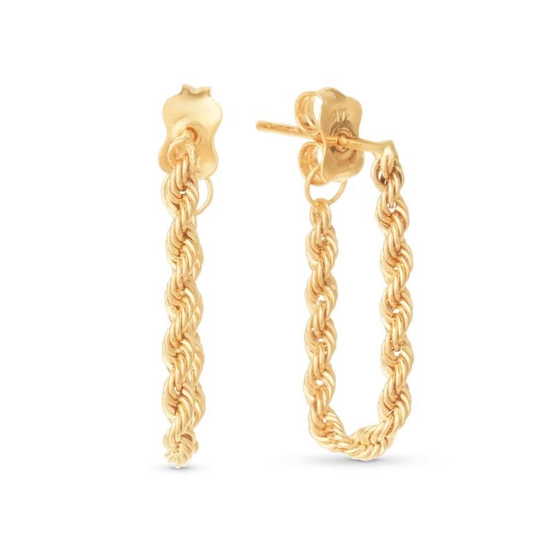 14K Gold Rope Earrings - MIDNIGHT VELVET CATALOG