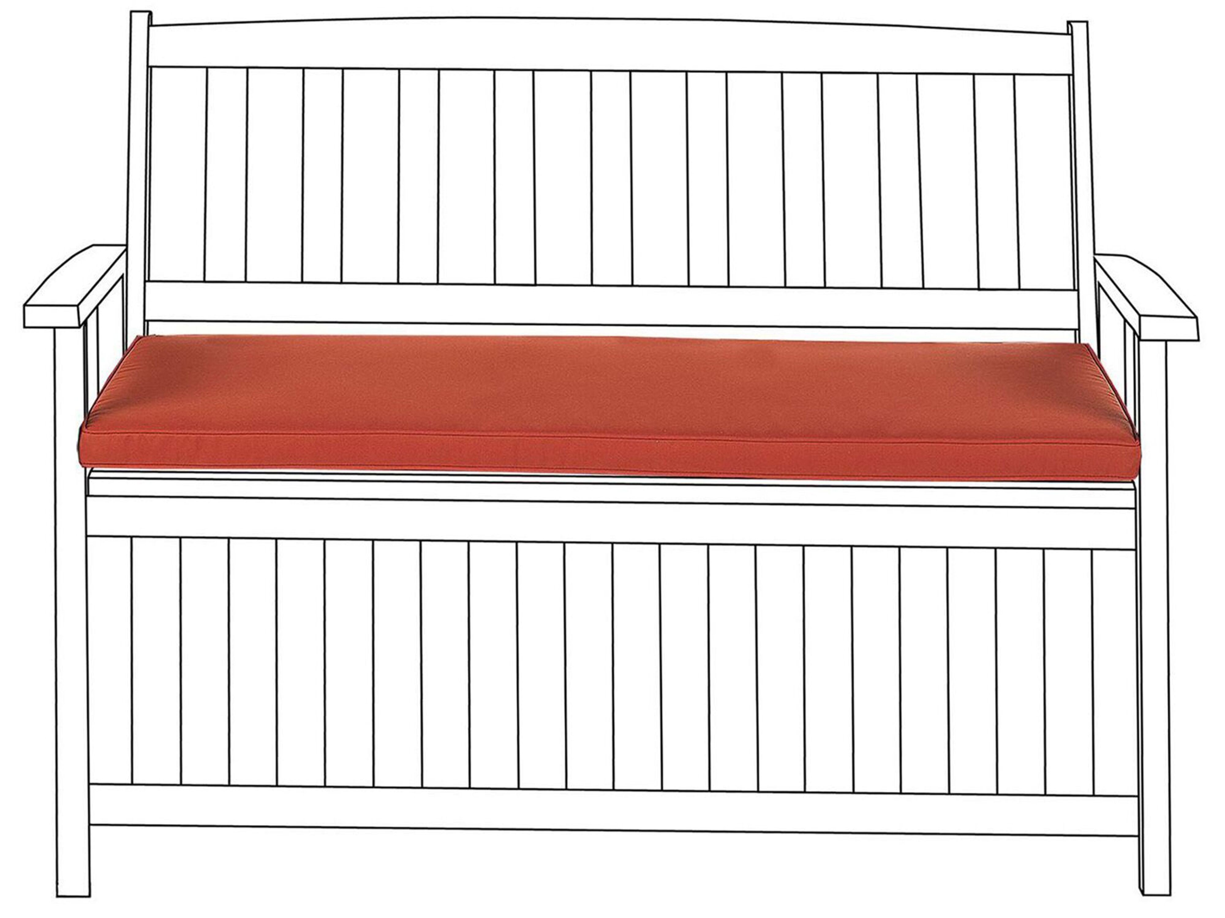 Bench Seat Pad Cushion SOVANA 45 x 110 cm Dark Red